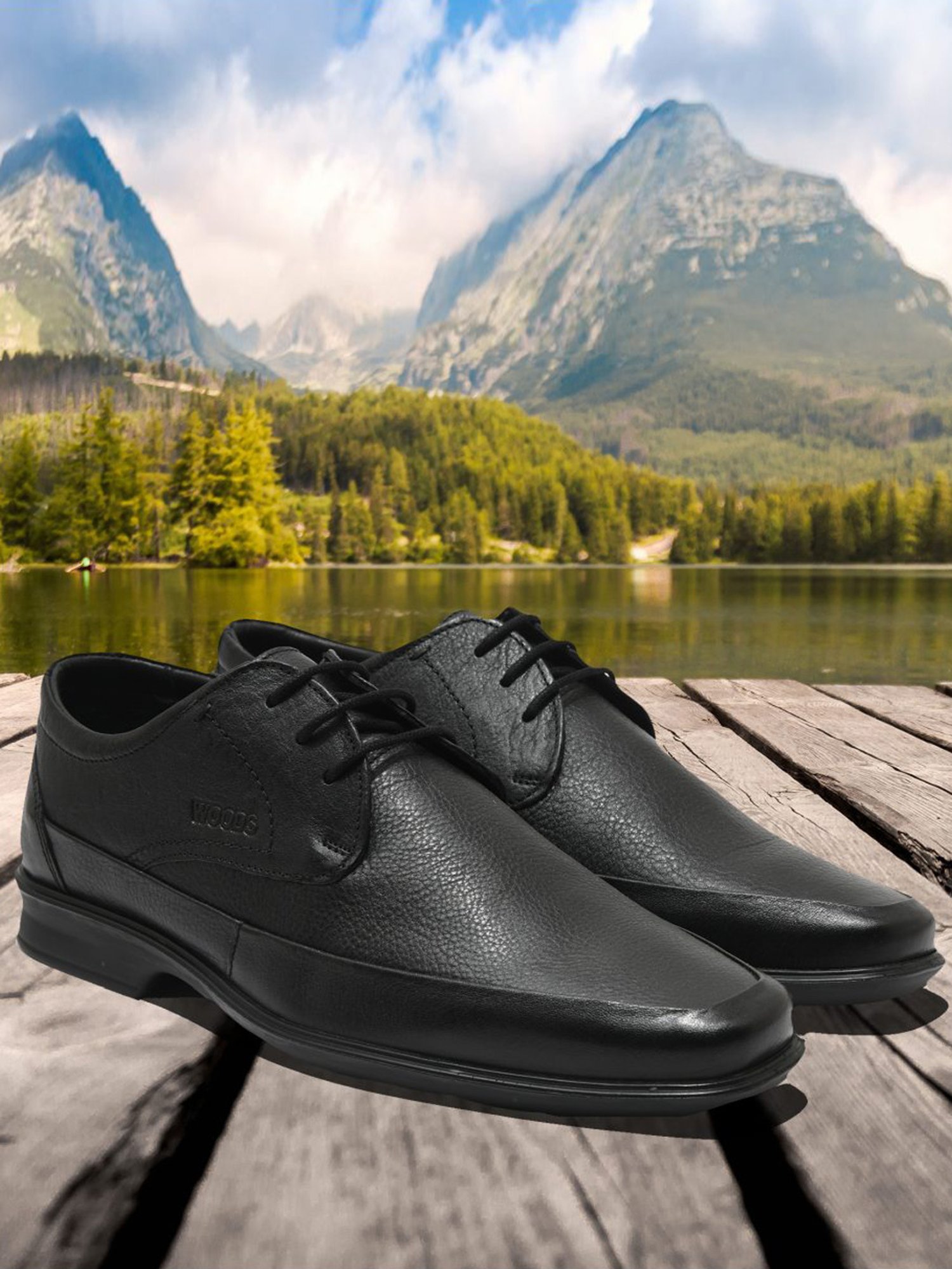 Woods black cheap formal shoes