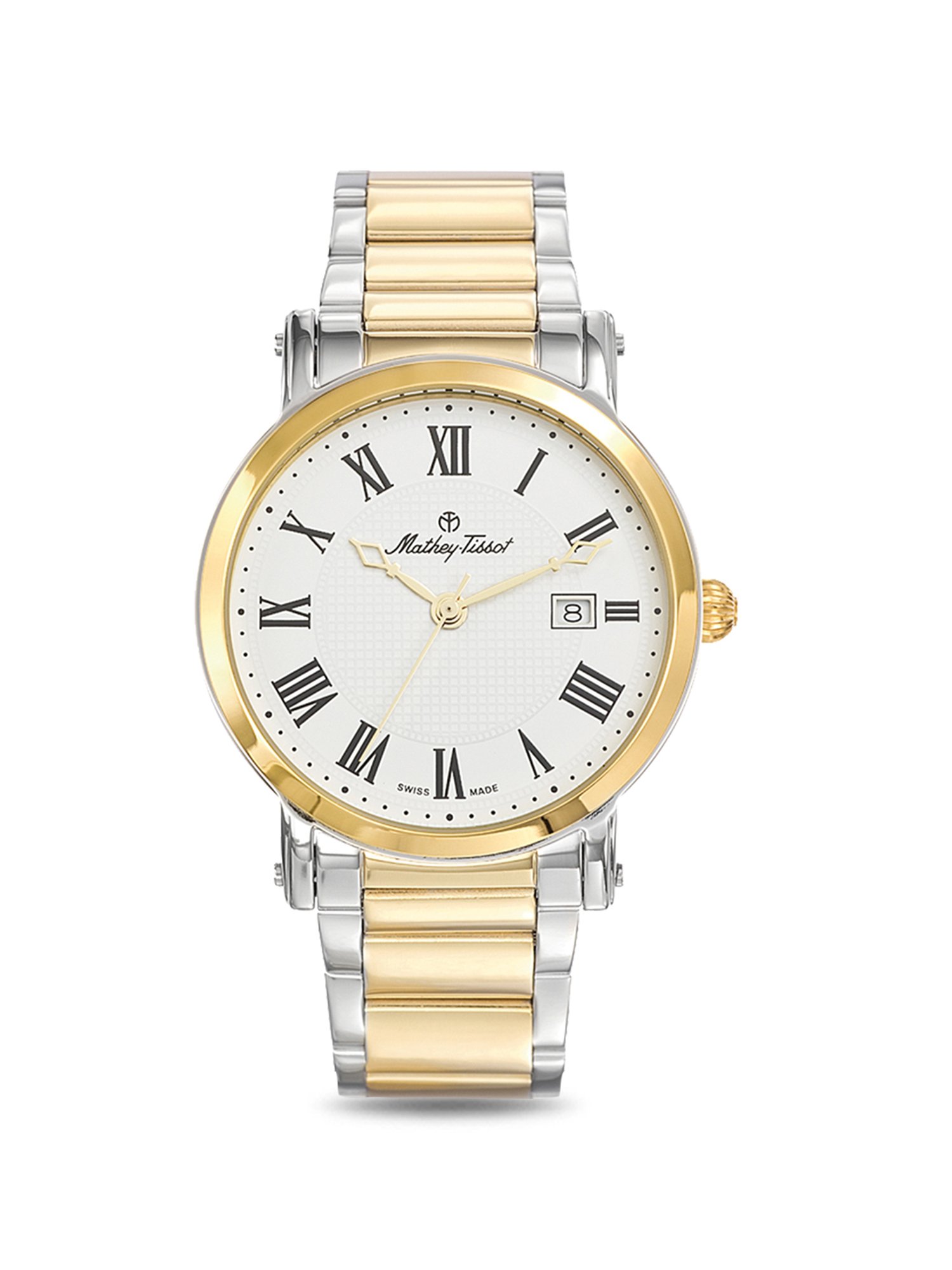 Mathey-Tissot Mathey III Quartz White Dial Two-tone Palestine | Ubuy