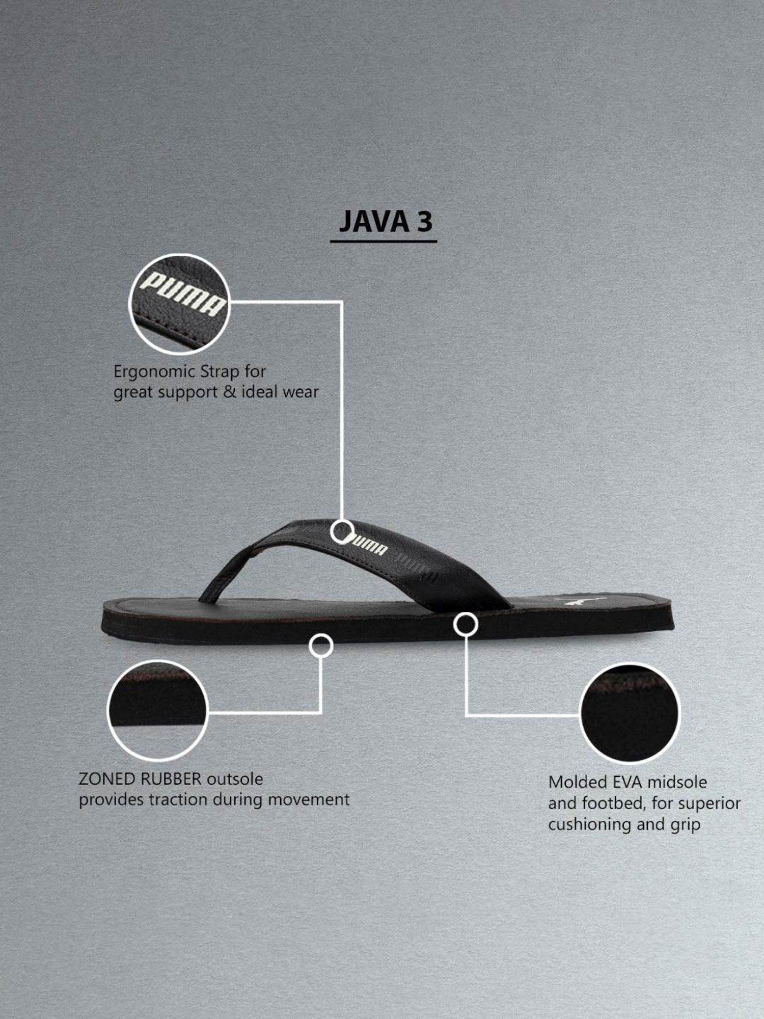 Voor type Daar Thriller Buy Puma Men's Java 3 Jet Black Flip Flops for Men at Best Price @ Tata CLiQ