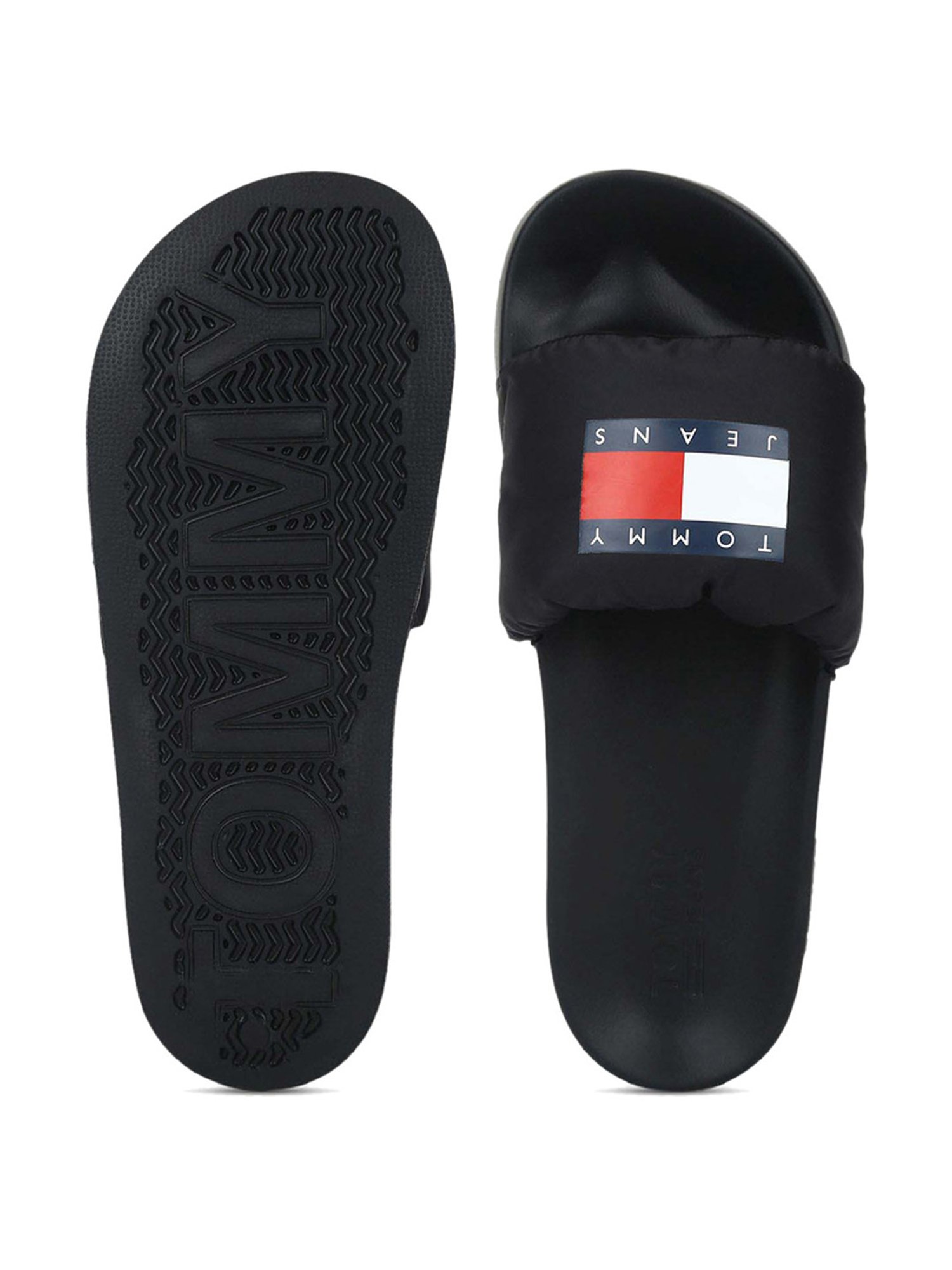 Tommy Jeans Men s Black Slide Sandals