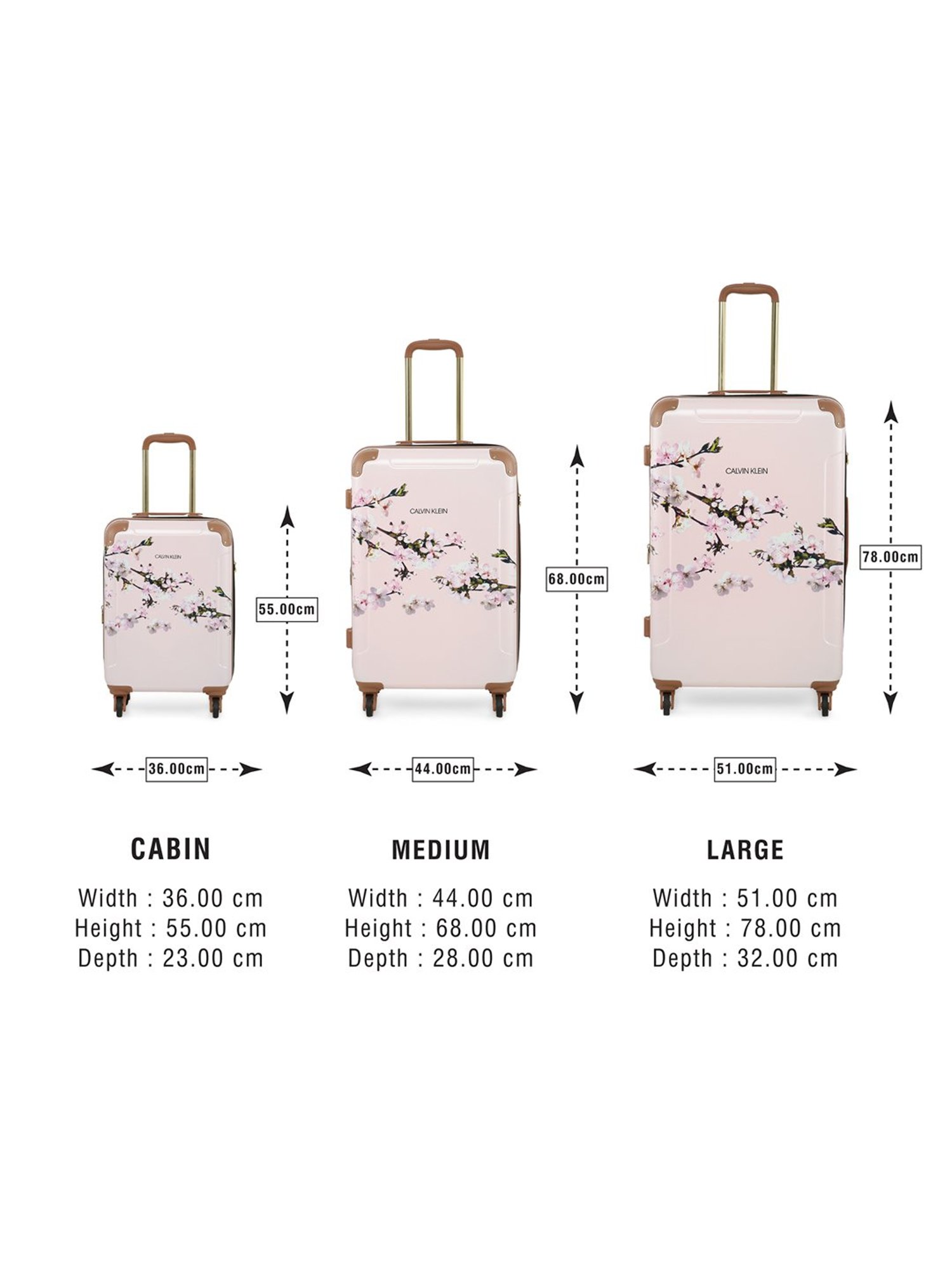 Buy Calvin Klein Pink Large Hard Cabin Trolley - 51.44 cm Online At Best  Price @ Tata CLiQ