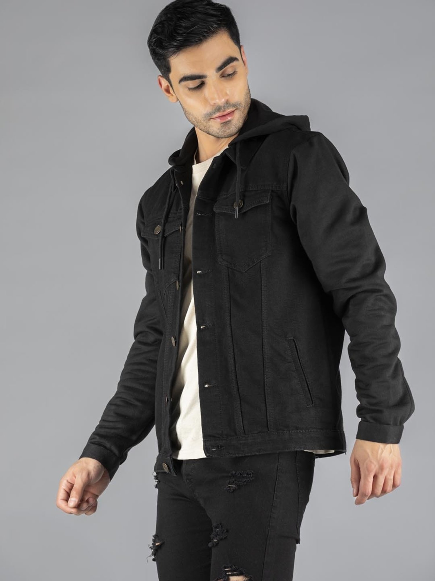 Buy online Black Denim Jacket from jackets and blazers and coats for Women  by Stylestone for ₹1000 at 59% off | 2024 Limeroad.com