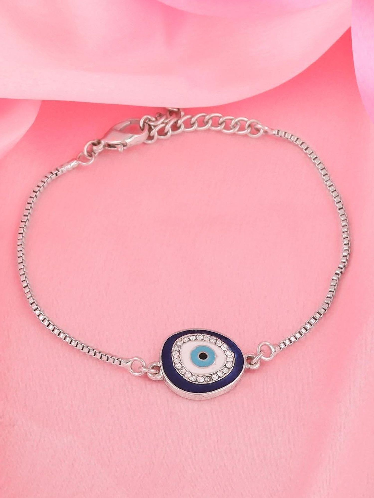 Buy Rose Gold Evil Eye Diamond Magnetic Bracelet Online – The Jewelbox
