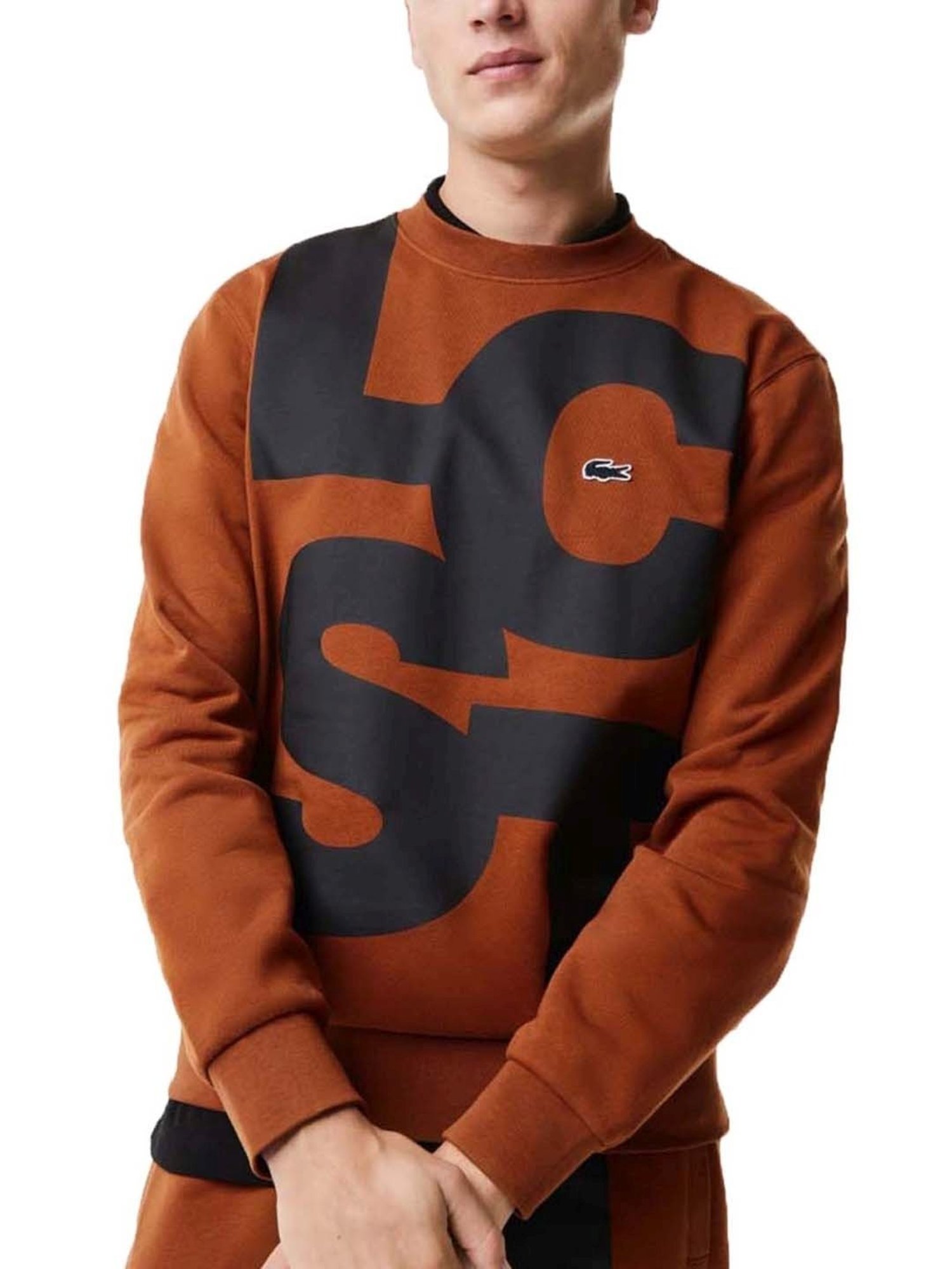 Louis Vuitton Orange Monogram Jacquard Crew Neck Sweatshirt M