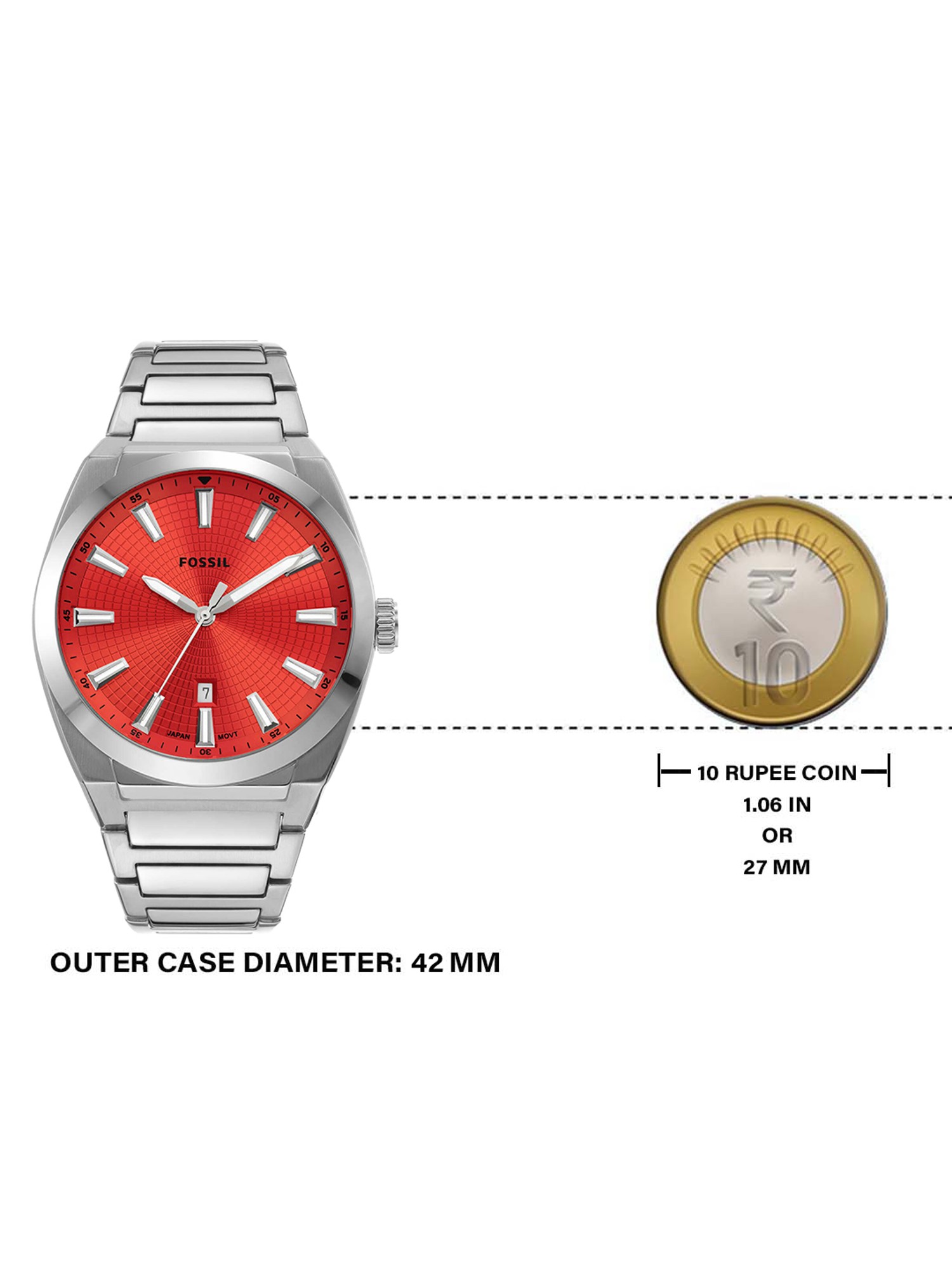 Buy Fossil @ for Analog Tata Price Best at CLiQ Everett Watch Men FS5984