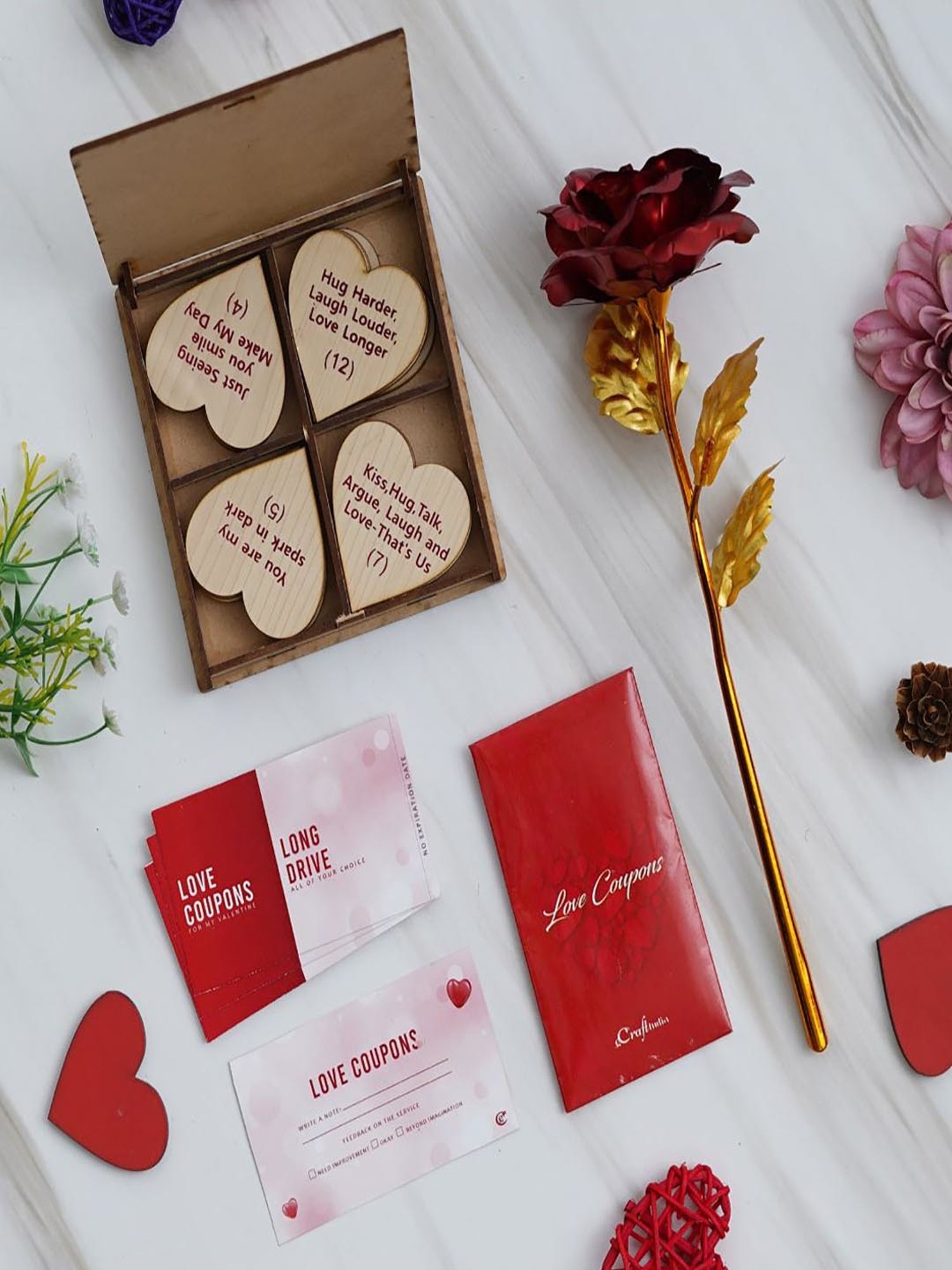 Buy eCraftIndia Red & Brown Valentine Gift Set at Best Price @ Tata CLiQ