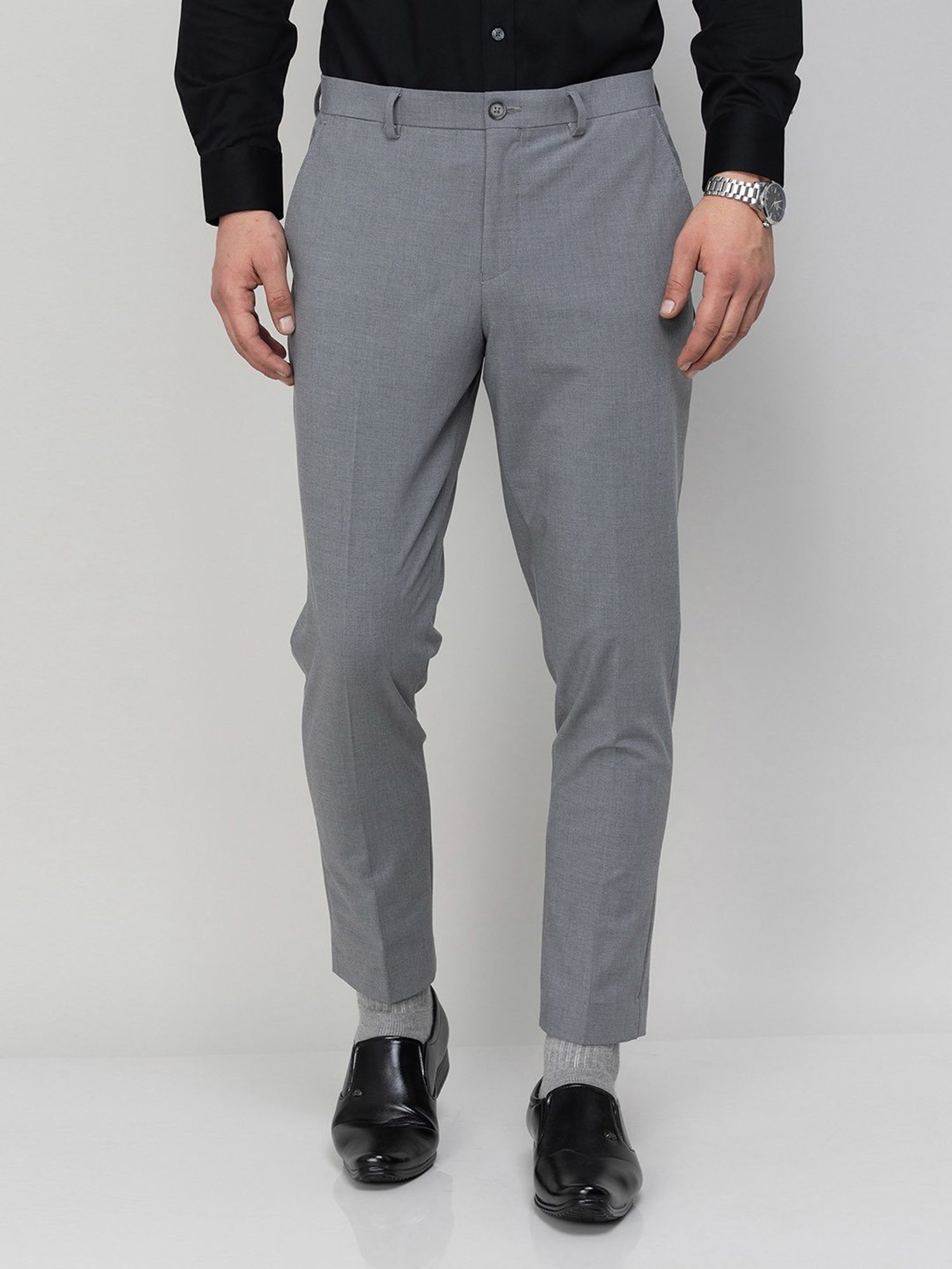 Buy Charcoal Grey Trousers  Pants for Men by CODE BY LIFESTYLE Online   Ajiocom