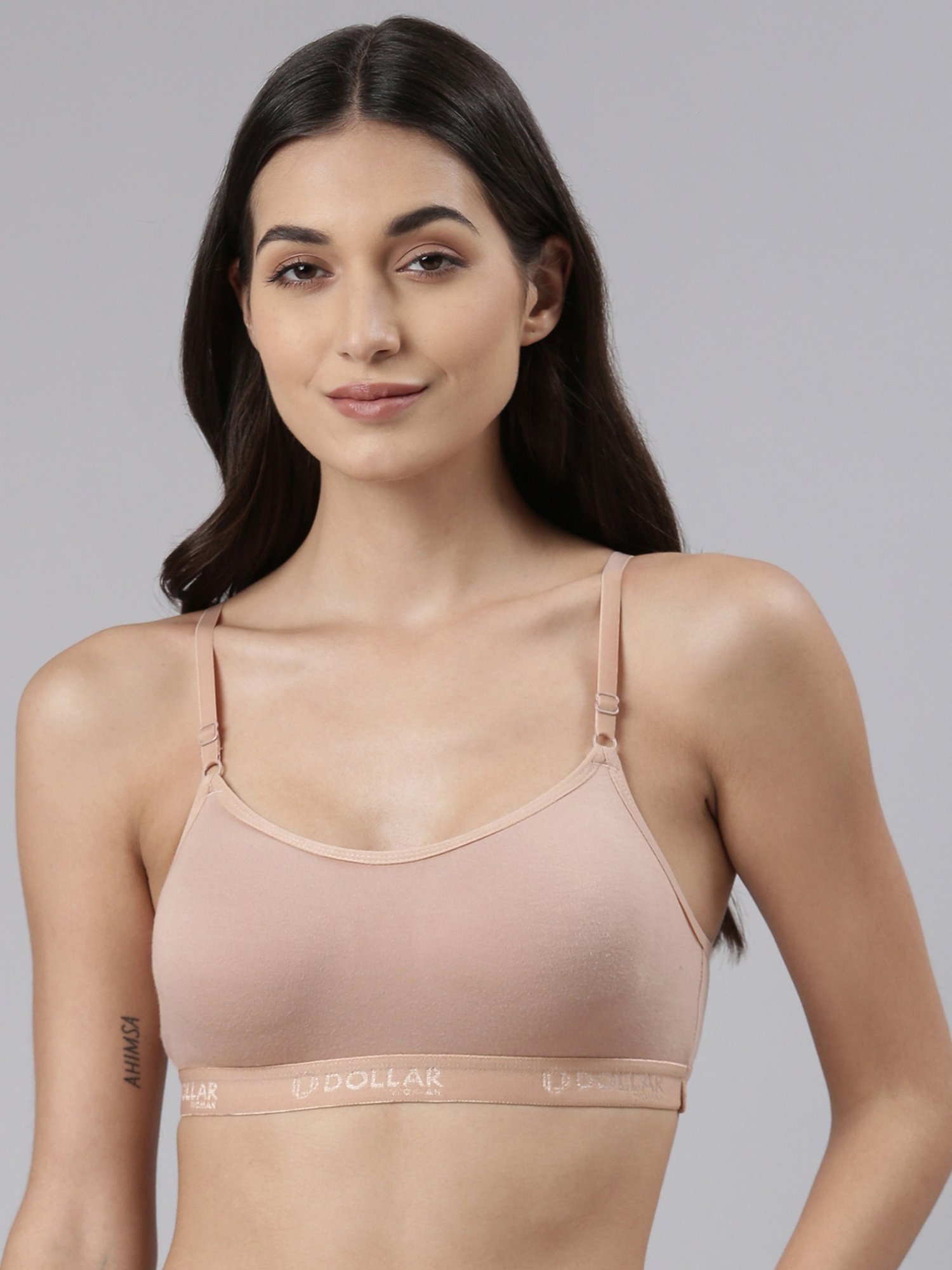 Dollar Missy Beige Cotton Seamless Bra