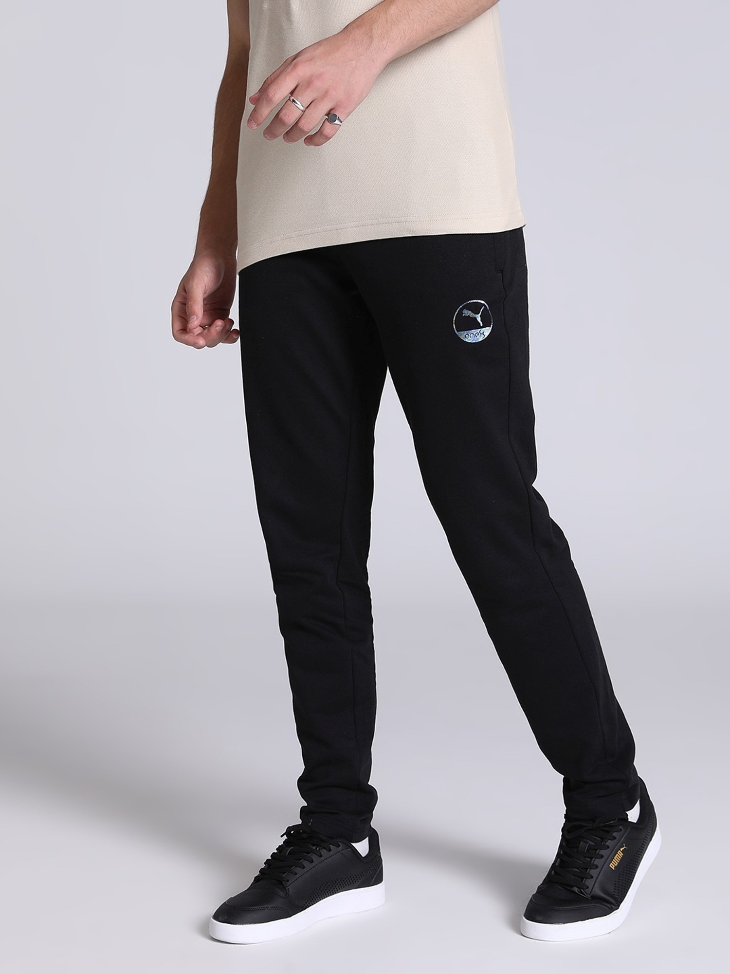 Buy Puma Black Cotton Slim Fit Trackpants for Mens Online @ Tata CLiQ