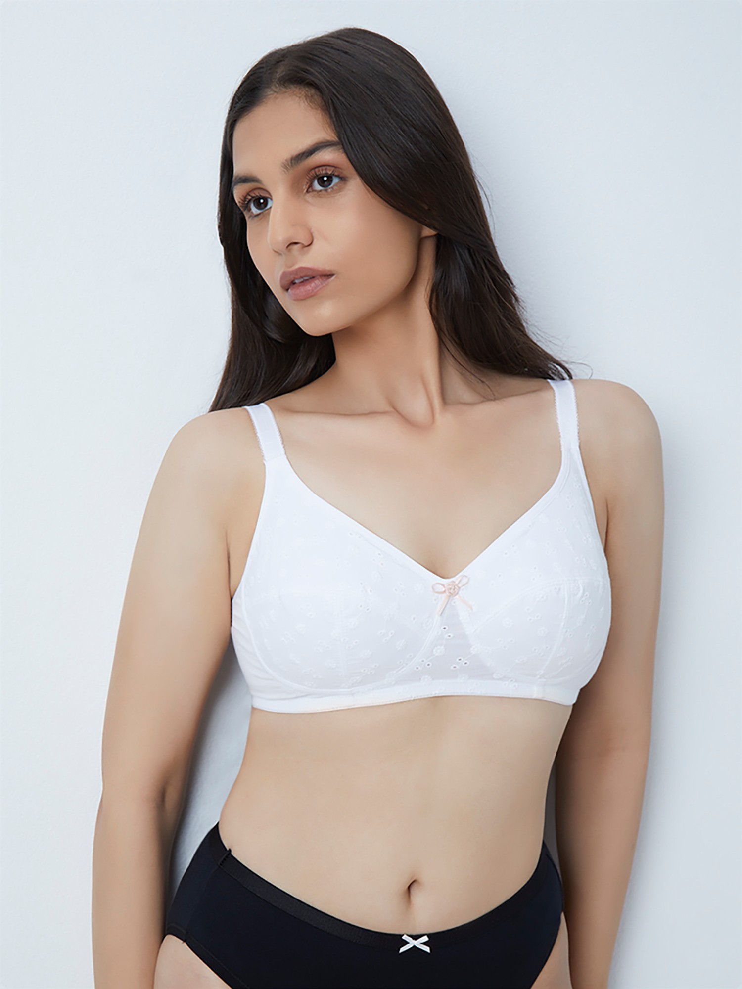 Buy Wunderlove Brown Lace Invisible Bra from Westside