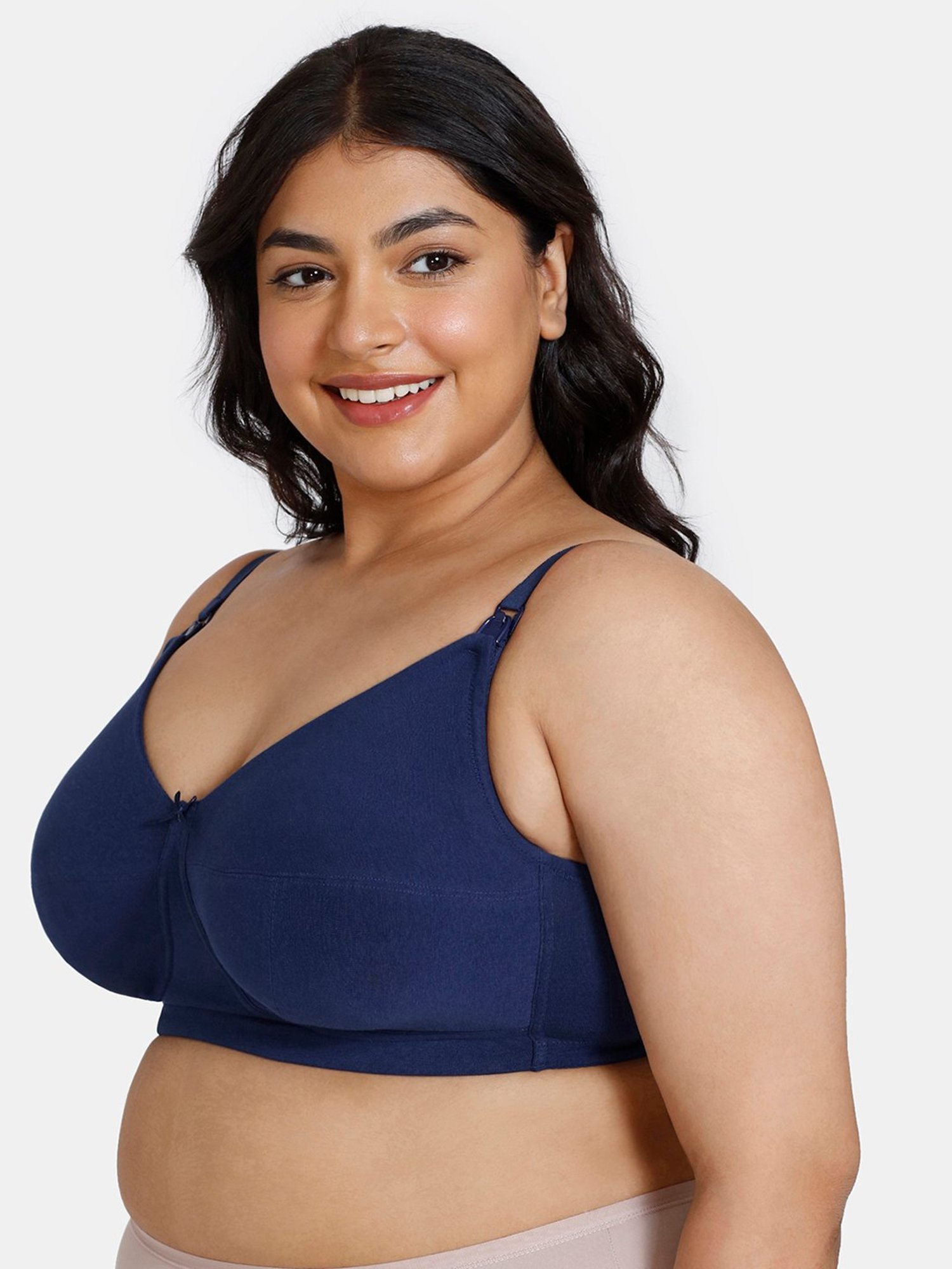 Zivame Blue Lace Half Coverage T-Shirt Bra