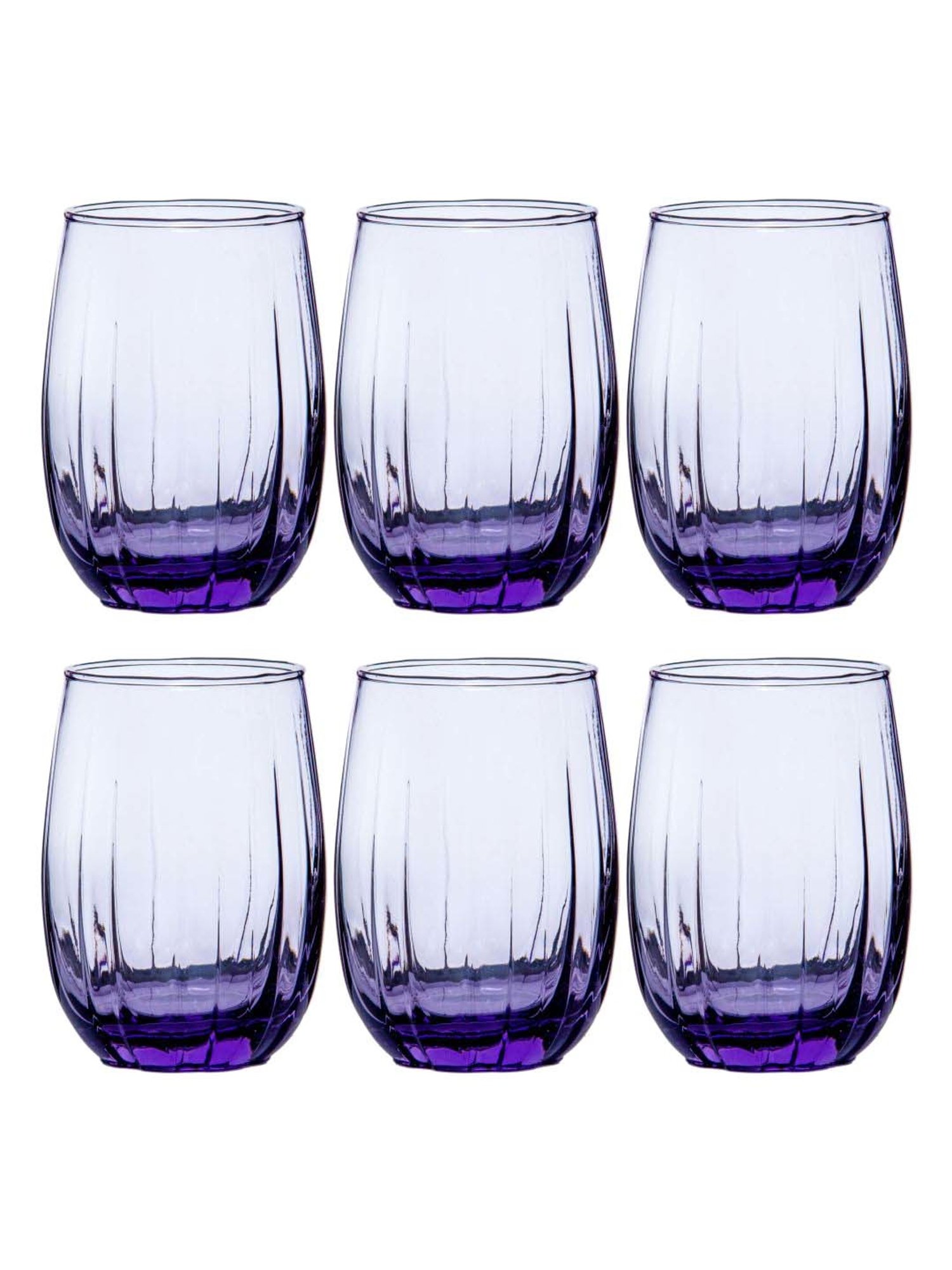 Goodhomes Color Glass Lilac Purple Yulin Juice water Tumbler (Set of 6 –  GOOD HOMES