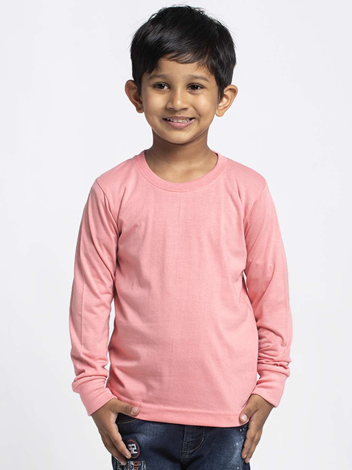 Round T shirt Kids Pink