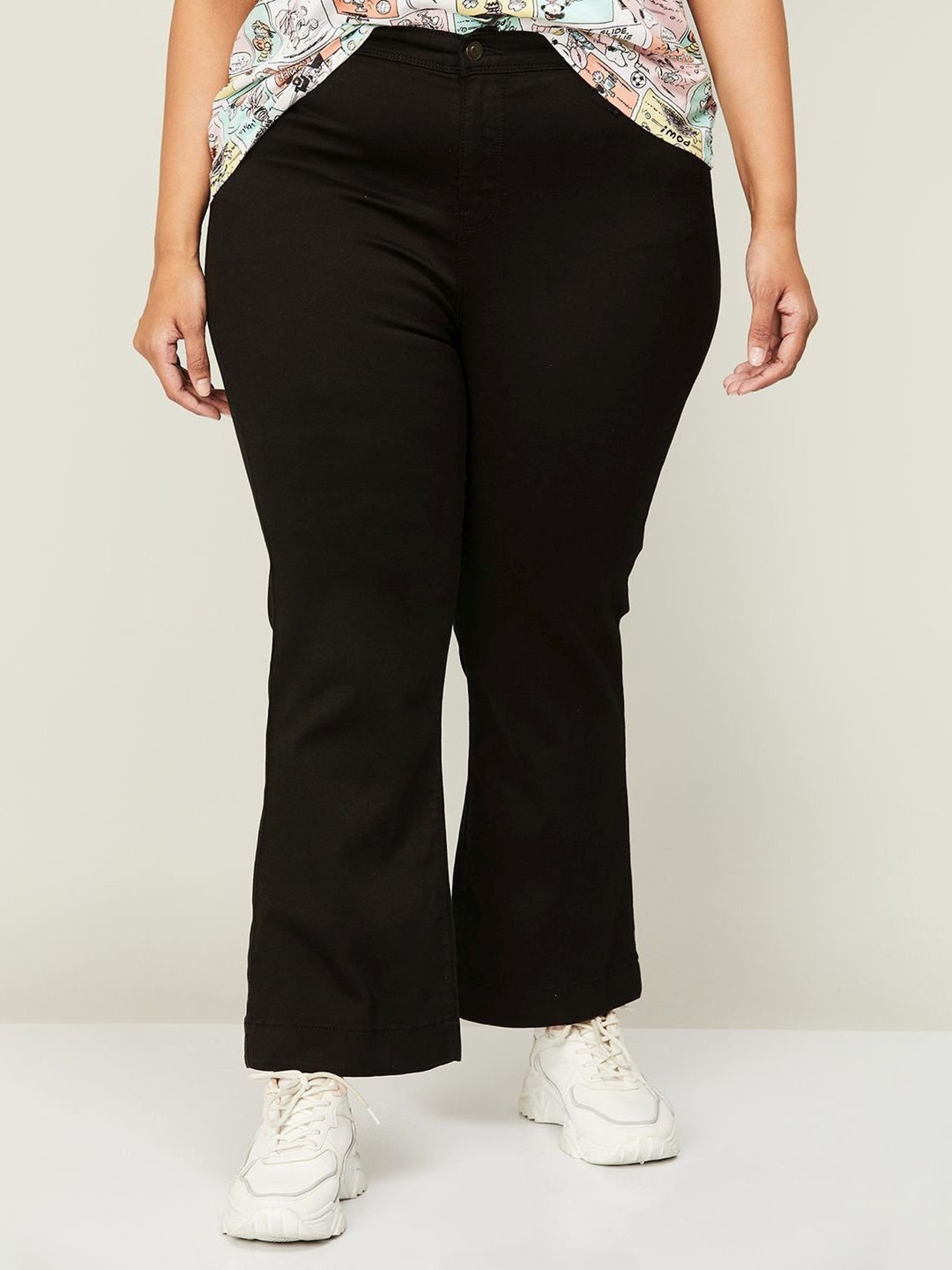 Black Flare Jeans Plus Size