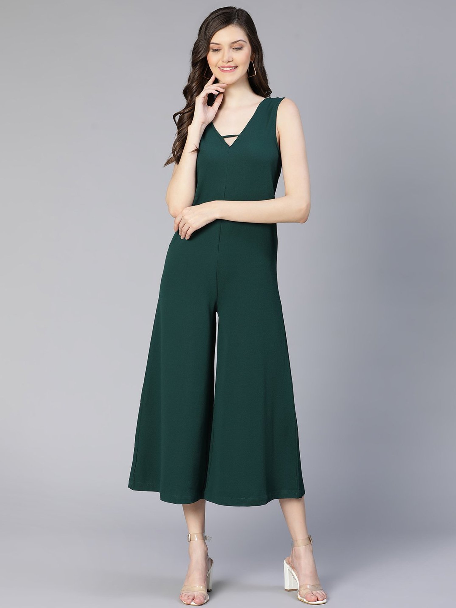 Dark green outlet formal jumpsuit