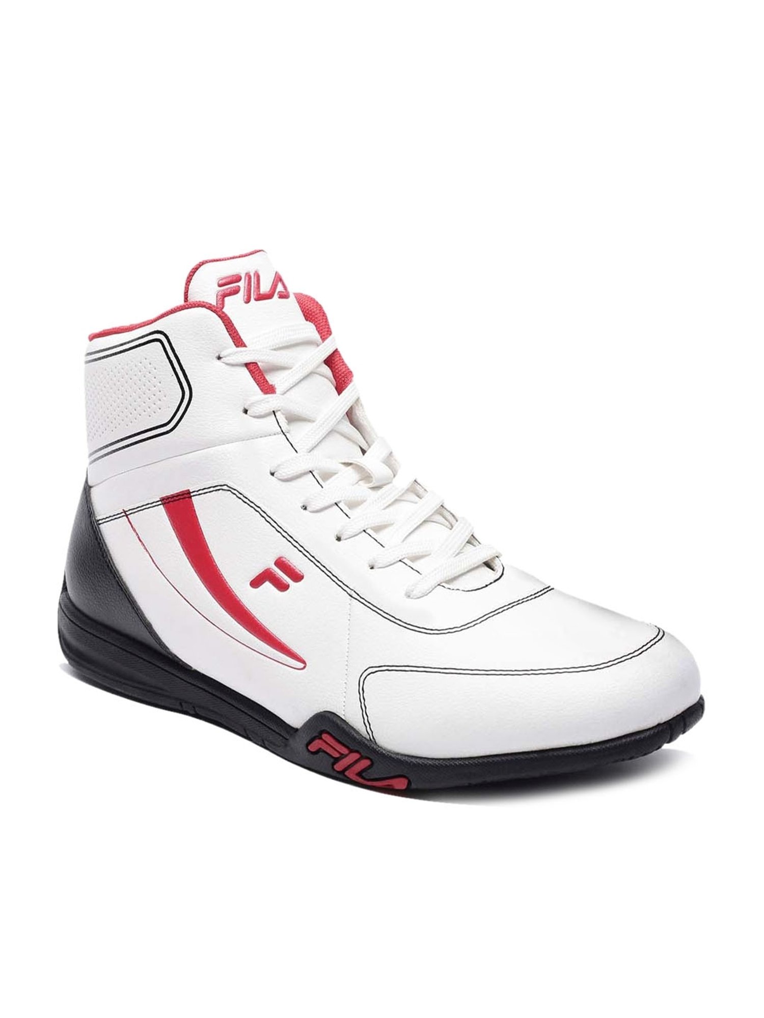 Fila high store ankle white shoes