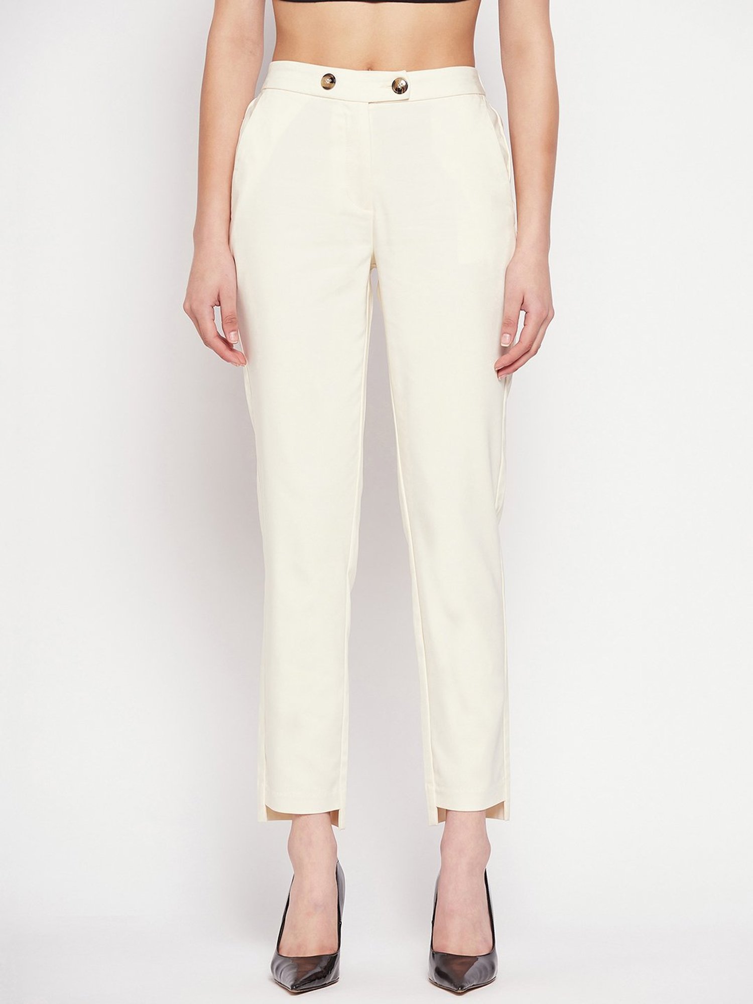 Buy Cream Pants for Women by Saffron Threads Online | Ajio.com