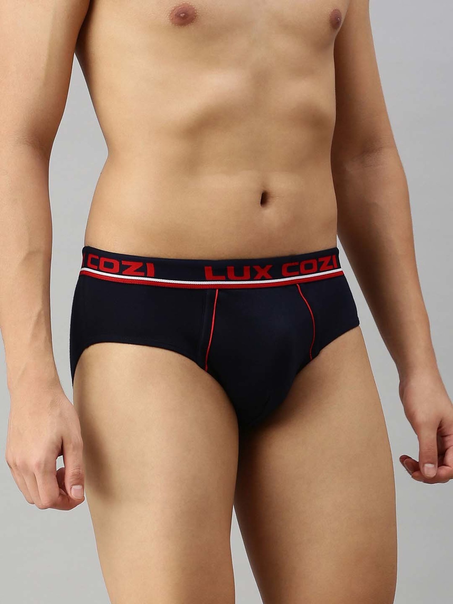 Buy Lux Cozi Mustard & Navy Briefs - Pack of 2 for Men's Online