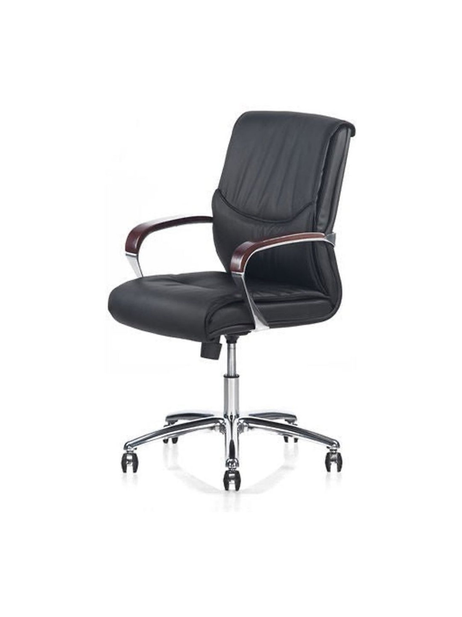 Buy Nilkamal Boss Black Polyurethane Middle Back Chair at Best