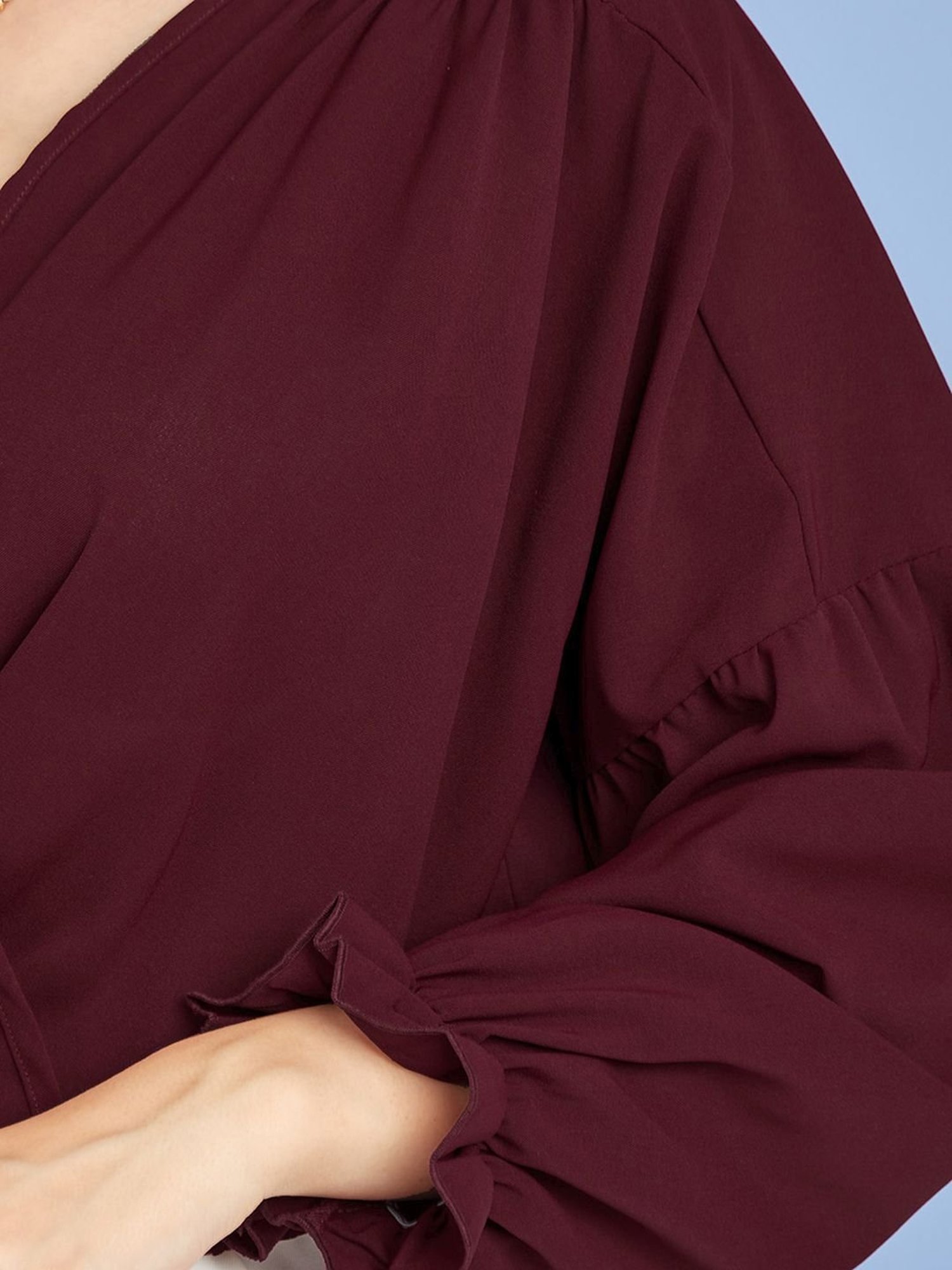UBE- Long sleeve cropped top in lilac – Flexeve Wear