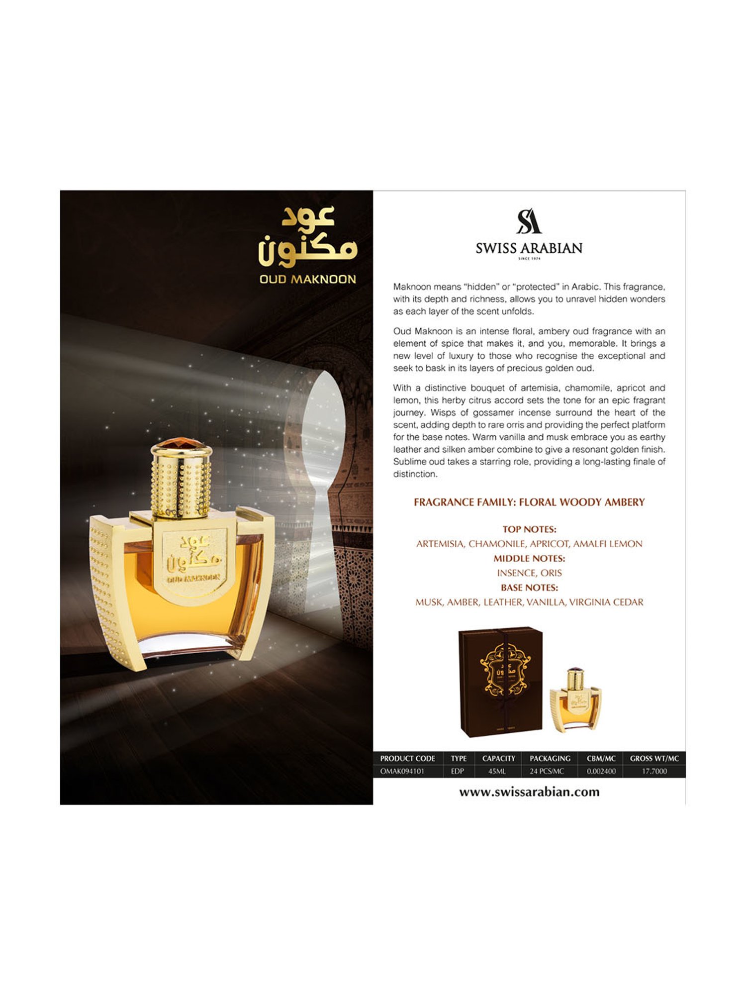 Oud maknoon 2025 swiss arabian