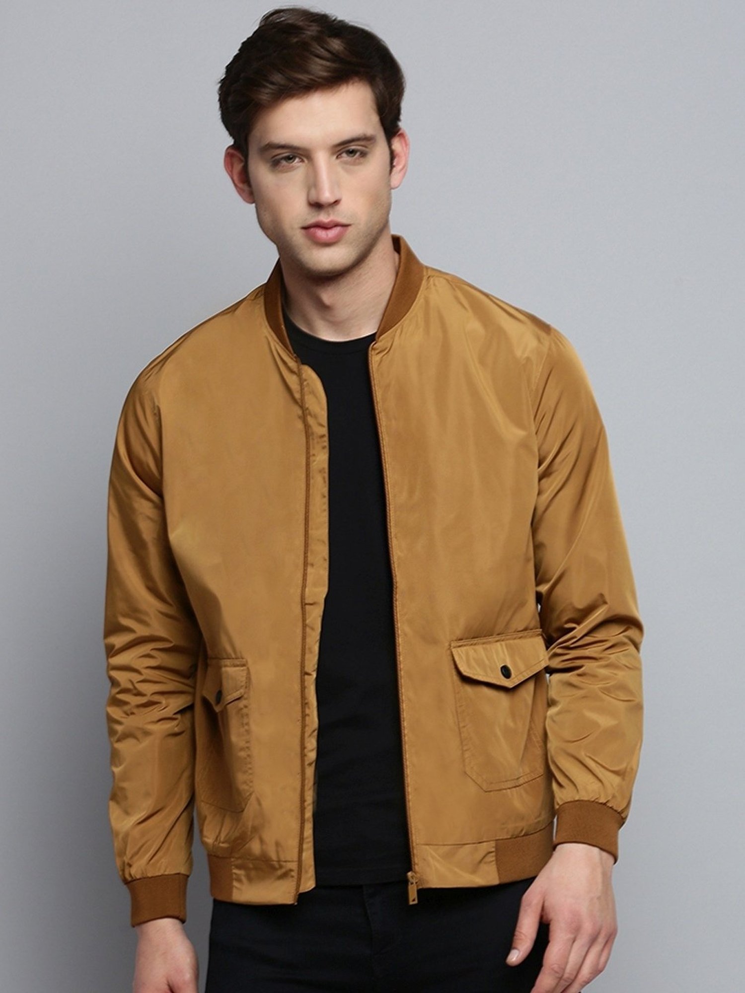 Buy Jeanswear Solid Biker Jacket Online | Indian Terrain