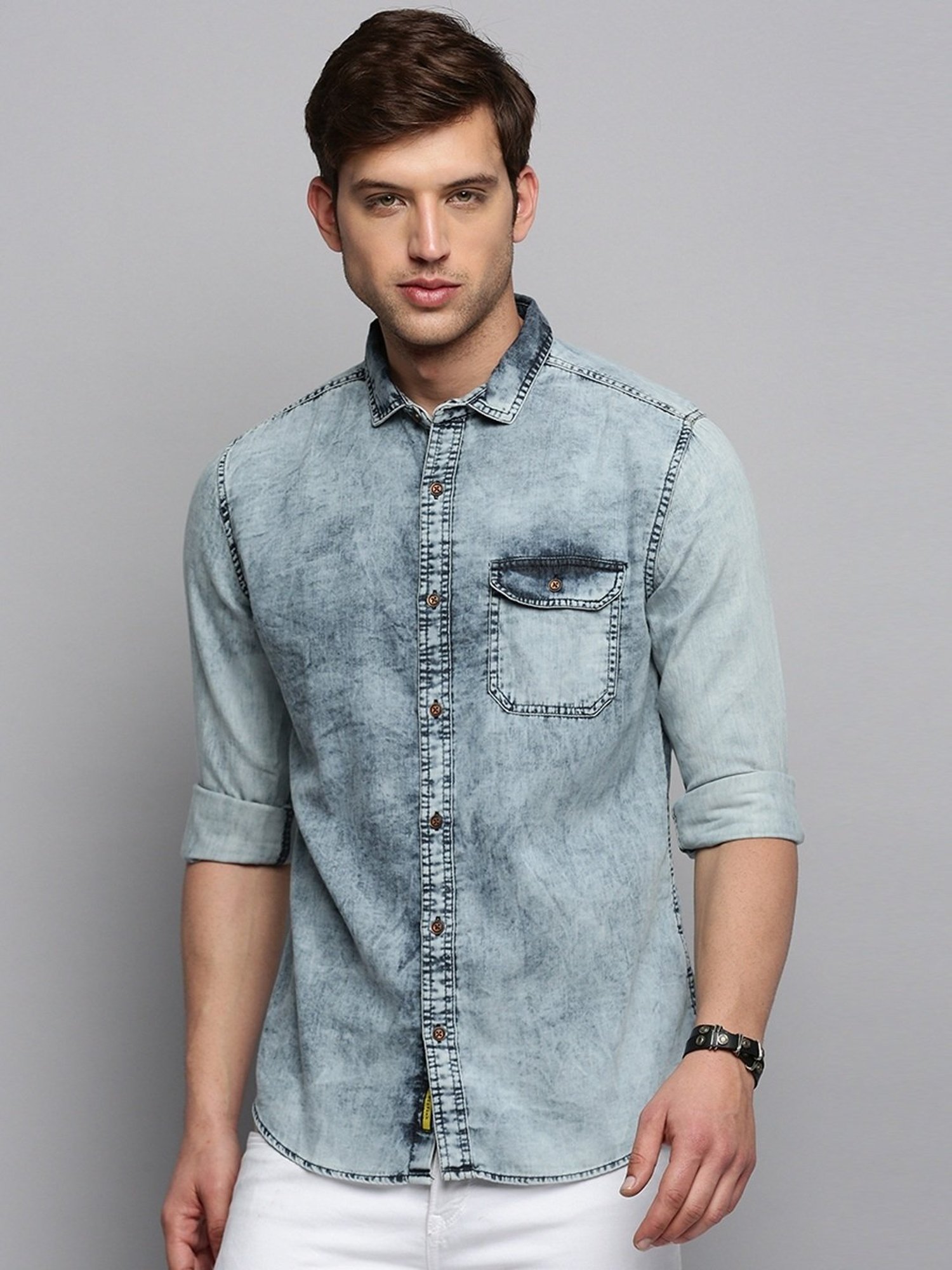 Denim shirt - Denim blue - Ladies | H&M IN