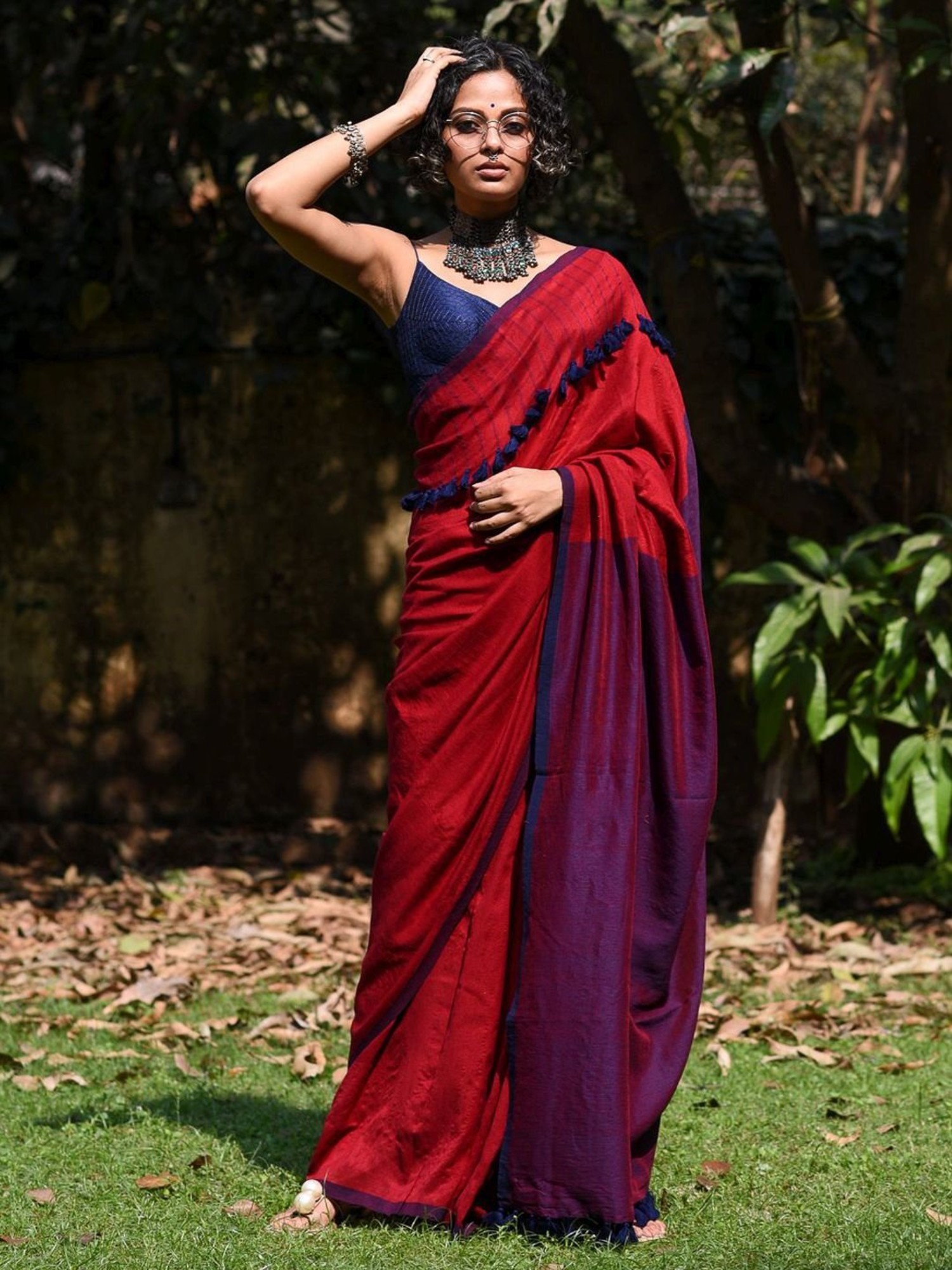 Update more than 84 red and purple saree best