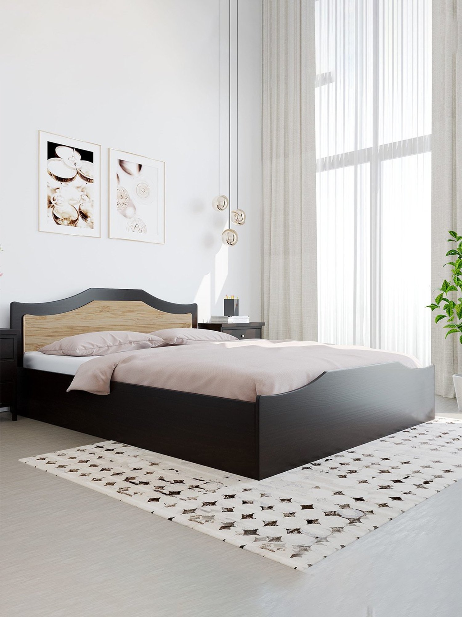 Buy Nilkamal Willy Black Engineered Wood Queen Bed with Storage at Best Price Tata CLiQ