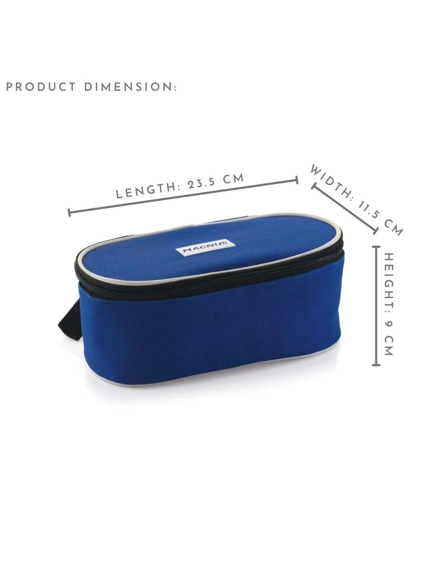 Magnus Pride 4 Deluxe Insulated Lunch Box ,1000 ml, Blue — Magnus