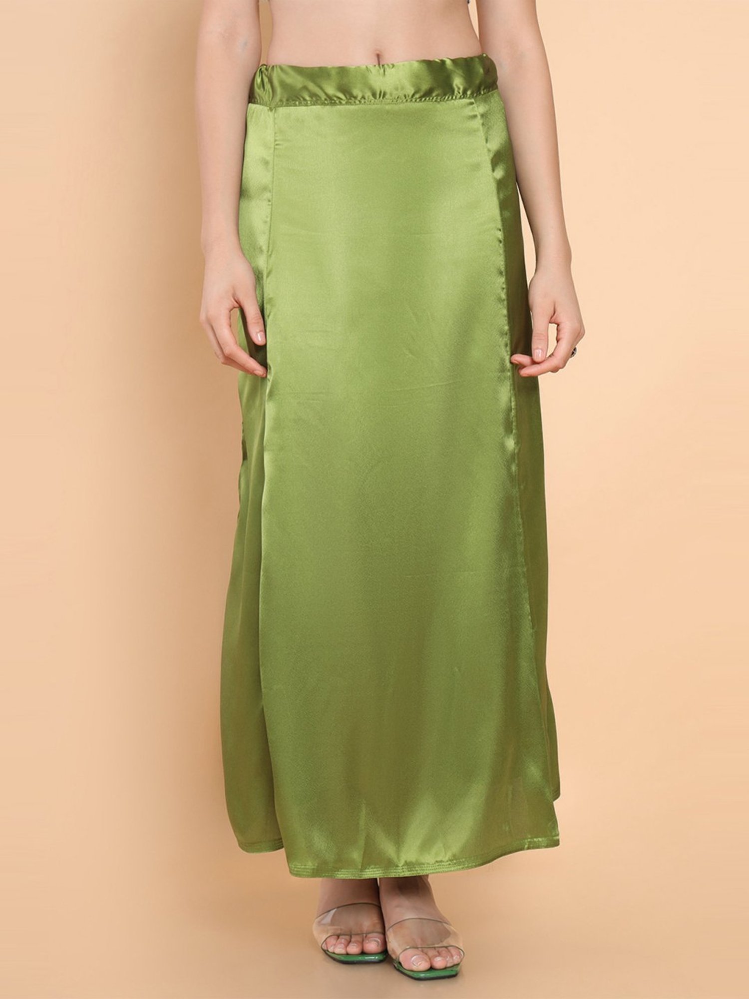 Buy Soch Women Green Solid/plain Petticoat online
