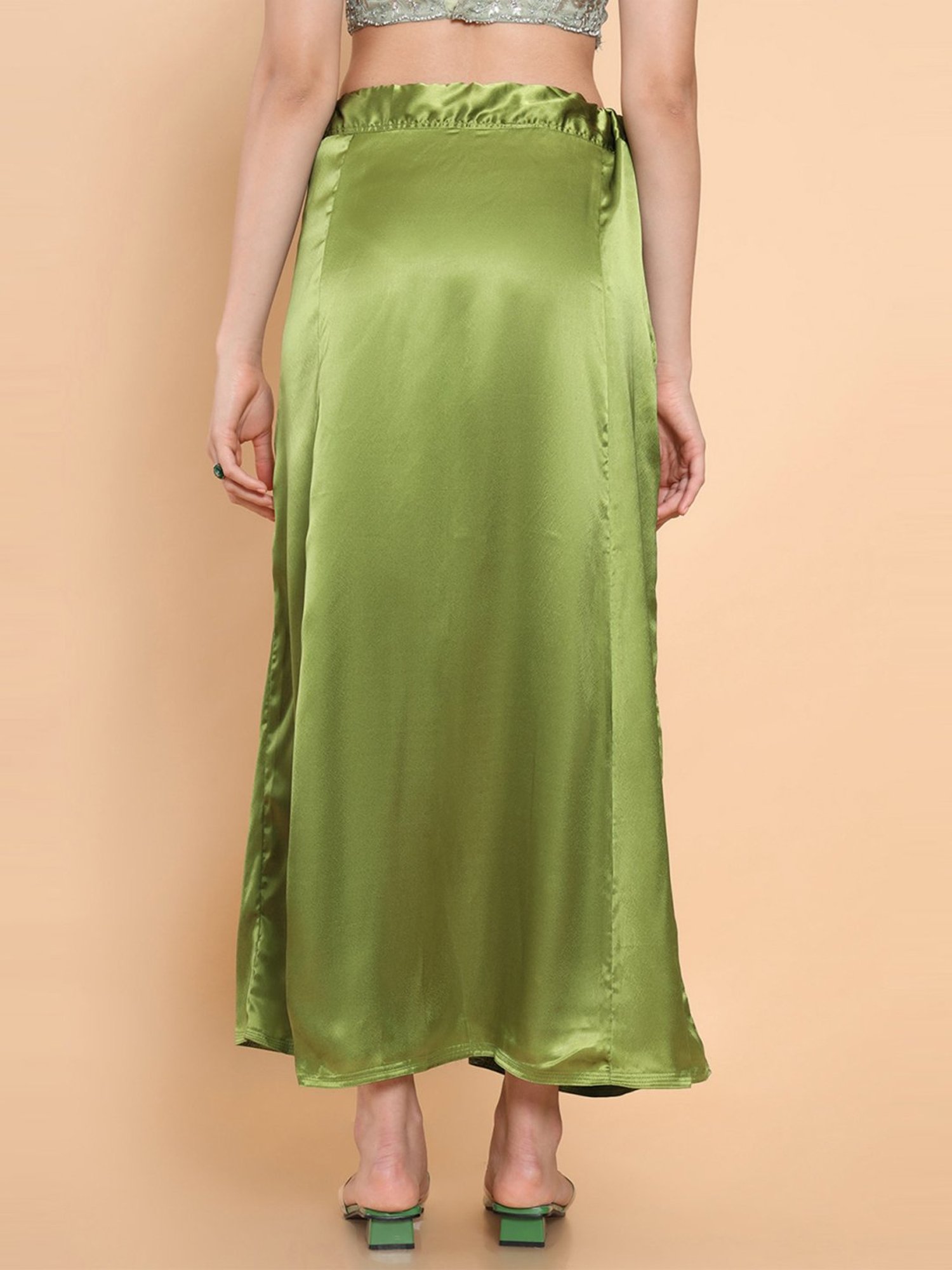 Buy Soch Pista Green Palin Saree Shapewear for Women Online @ Tata CLiQ