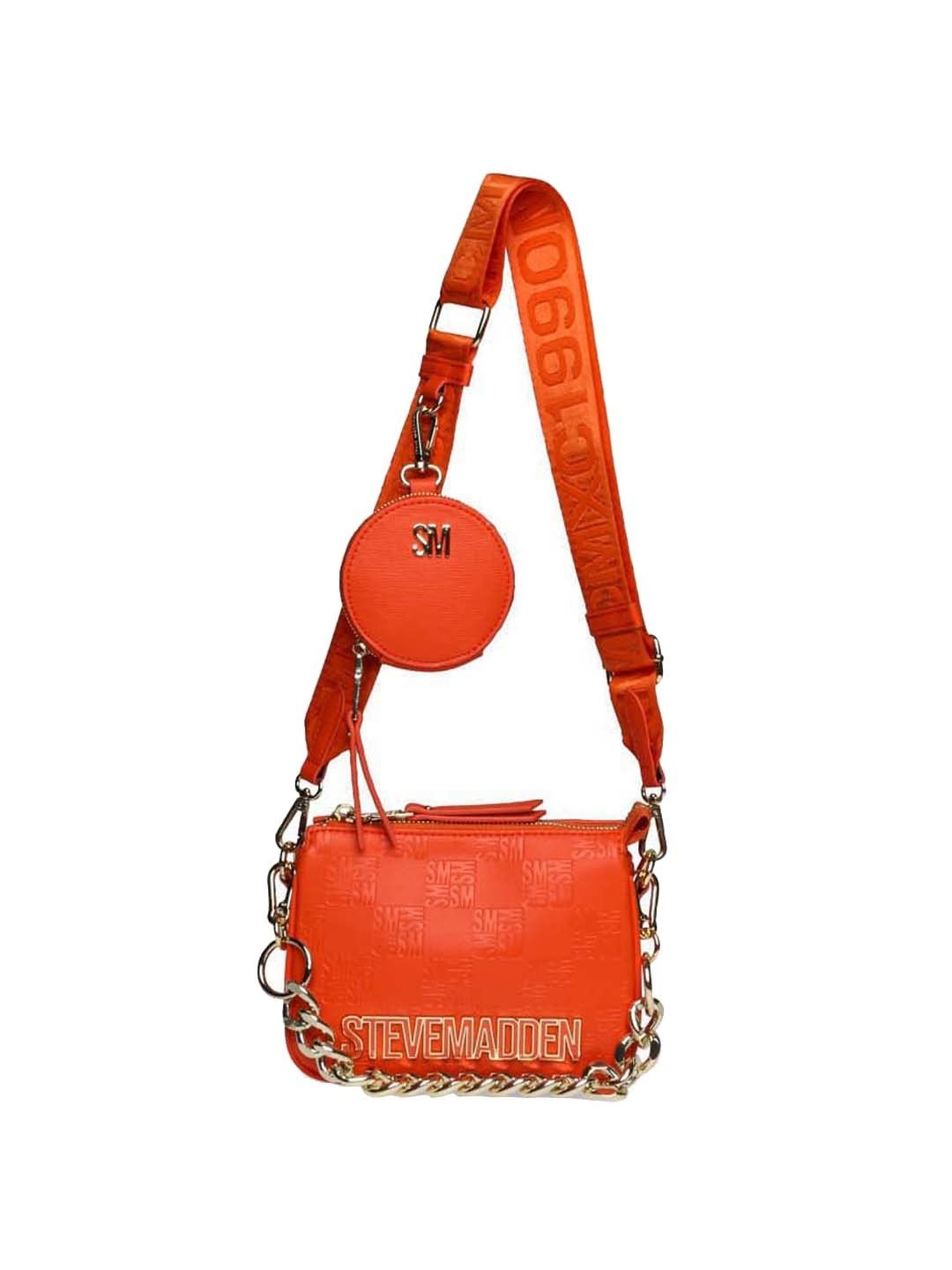 Buy STEVE MADDEN Orange Textured Medium Sling Handbag Online At Best Price Tata CLiQ