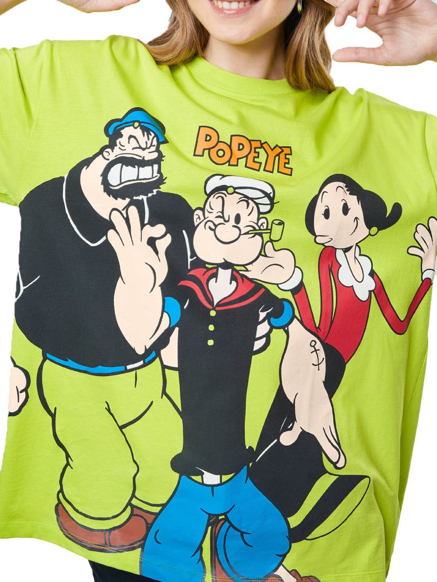 Buy The Souled Store Green Printed Oversized T-Shirt for Women's