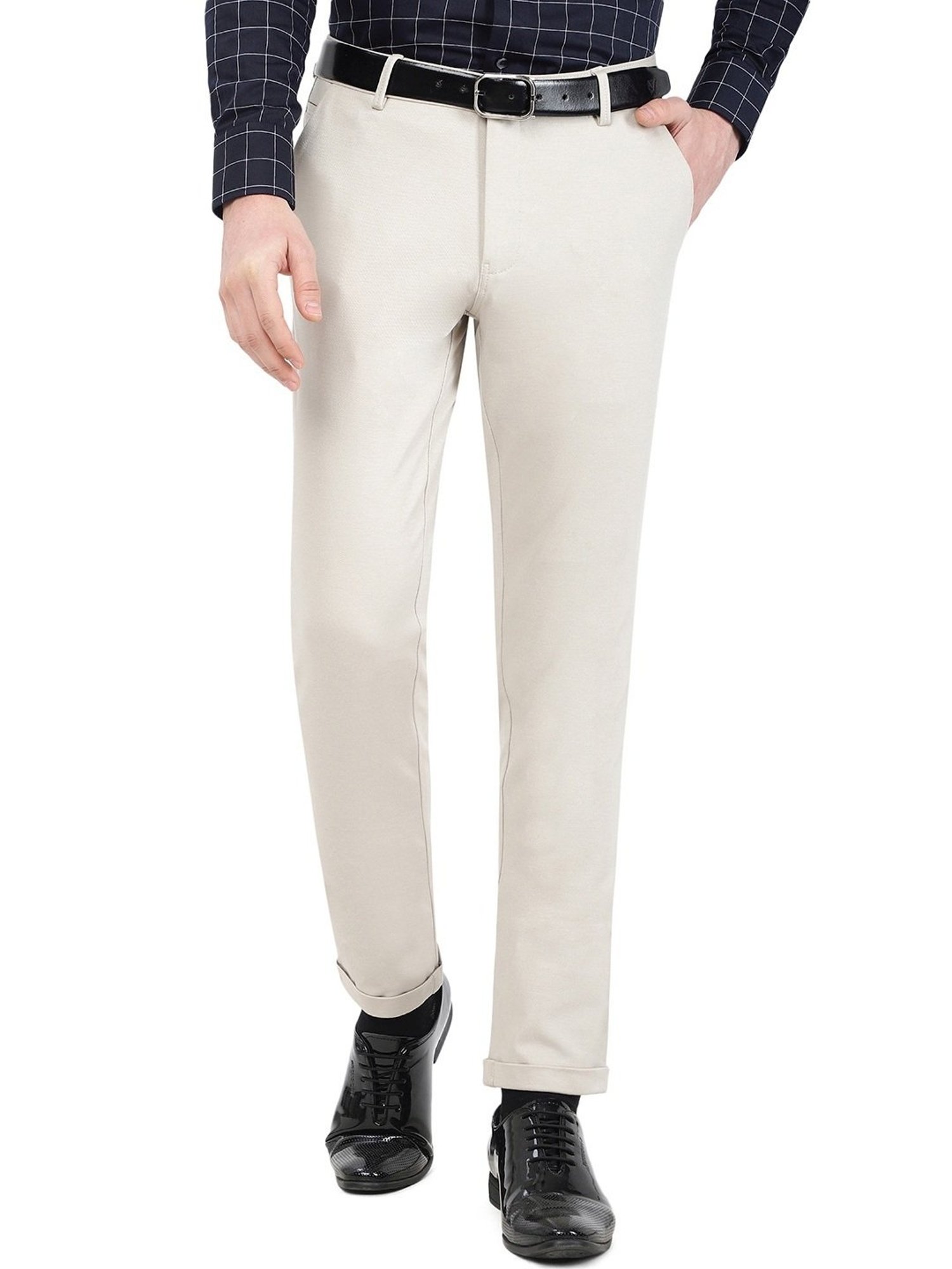 JB Studio Formal Trousers  Buy JB Studio Mens Khaki Cotton Blend Slim Fit  Solid Formal Club Wear Trouser Online  Nykaa Fashion