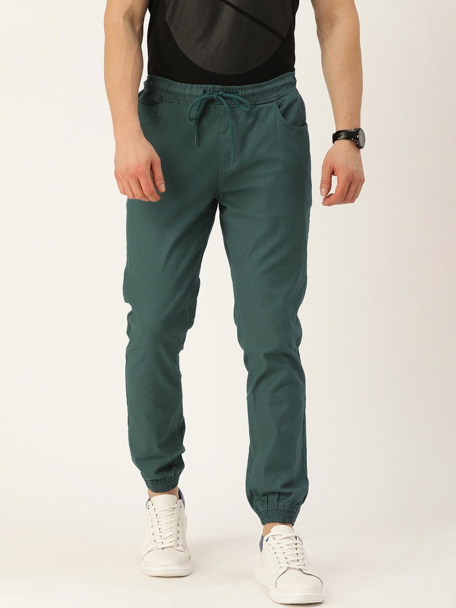 Buy Olive Green Trousers & Pants for Men by iVOC Online
