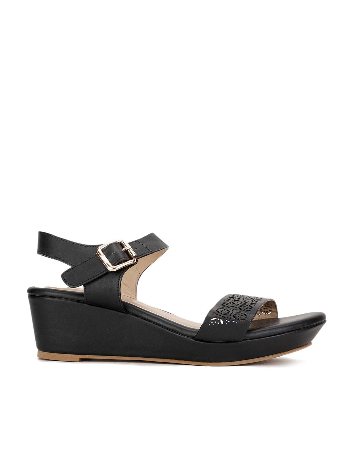 Buy Black Heeled Sandals for Women by Davinchi Online | Ajio.com