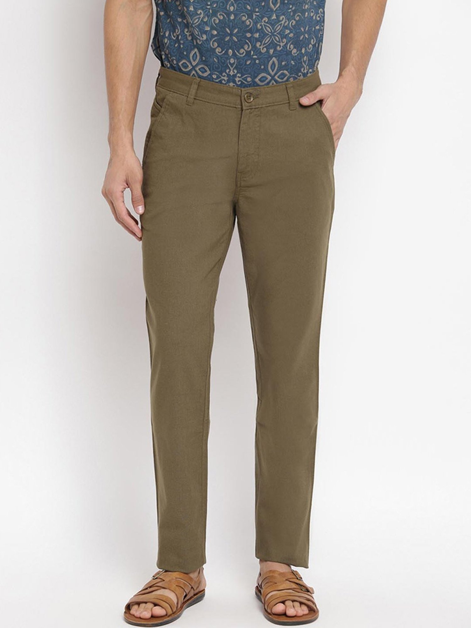 Buy Brown Trousers  Pants for Men by Fabindia Online  Ajiocom