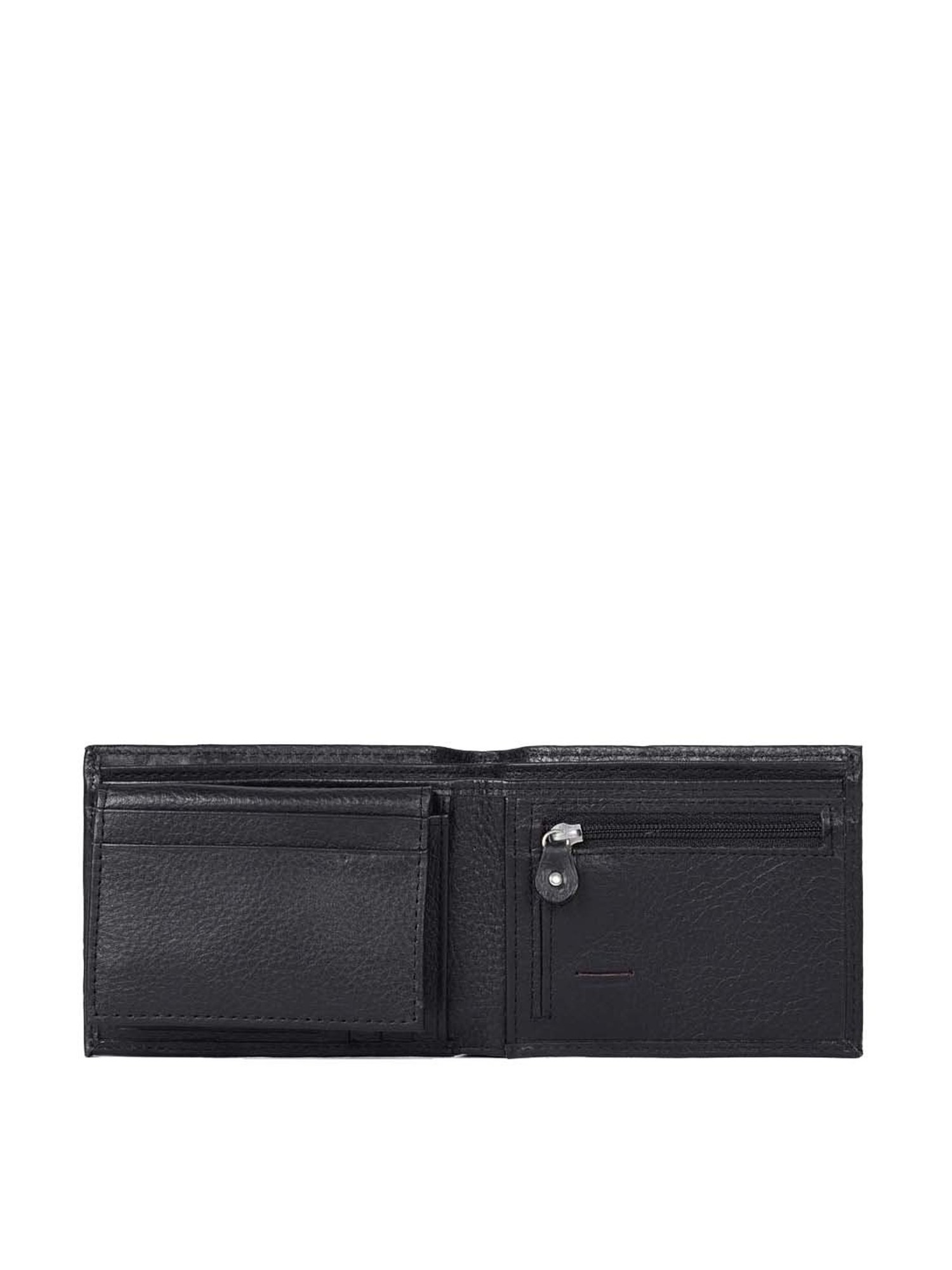 Factory Crosshatched Faux-Leather Bifold Wallet