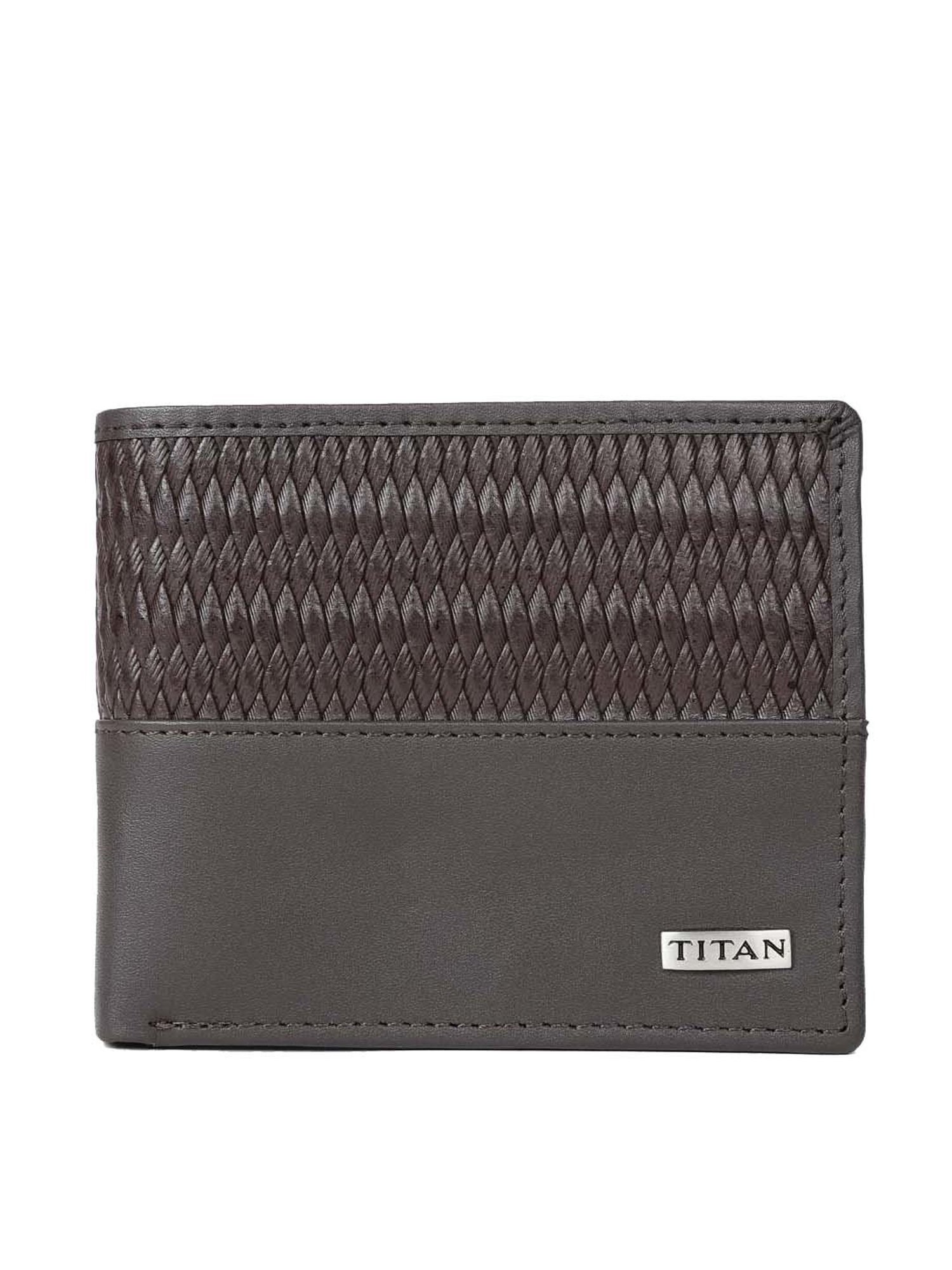 Buy Titan Brown Formal Leather Rfid Bi Fold Wallet for Men Online