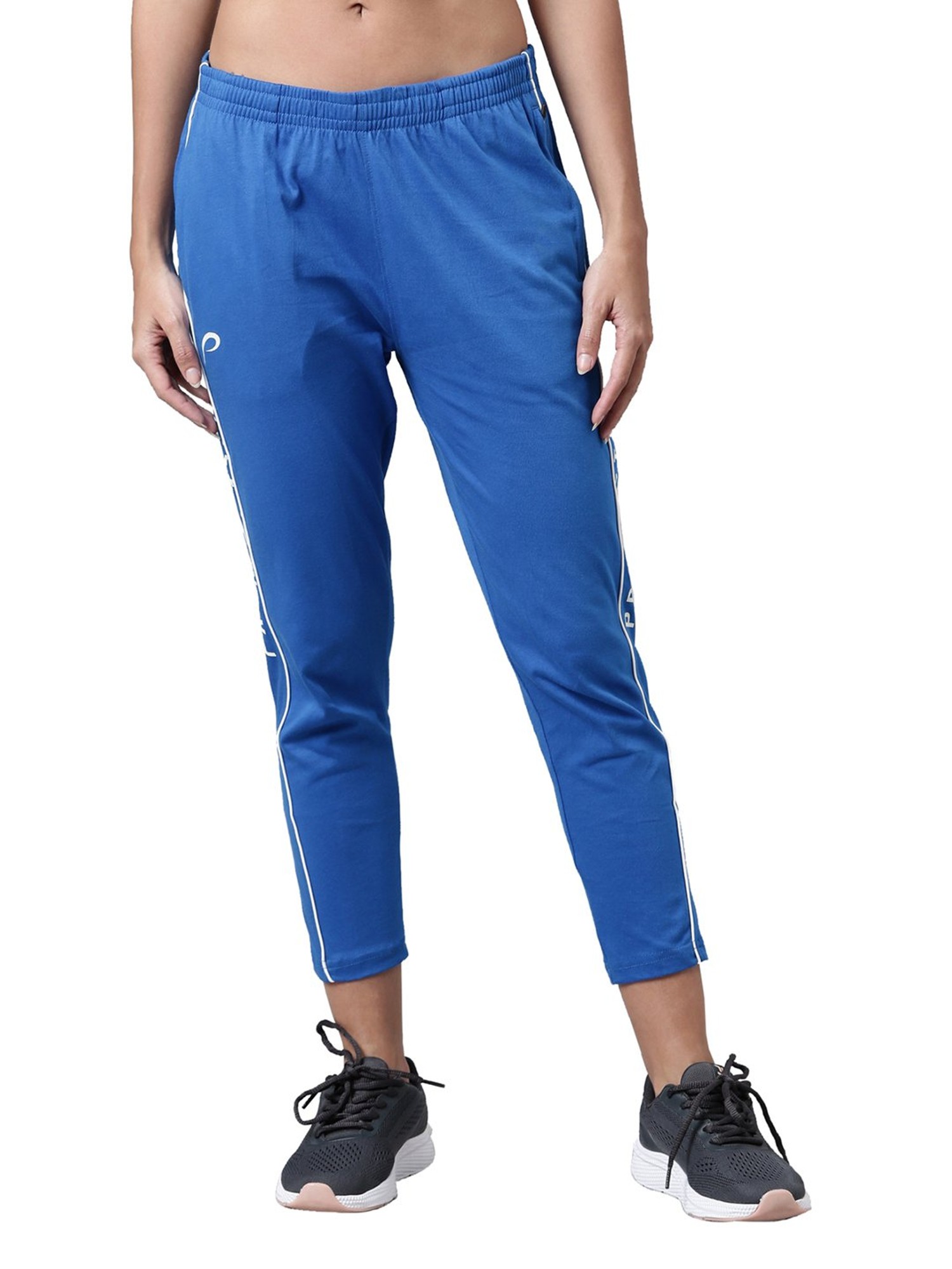 nifta Ladies Premium Track Pants Women Blue Slim Fit Solid Track Pants (L,  Black) : Amazon.in: Clothing & Accessories