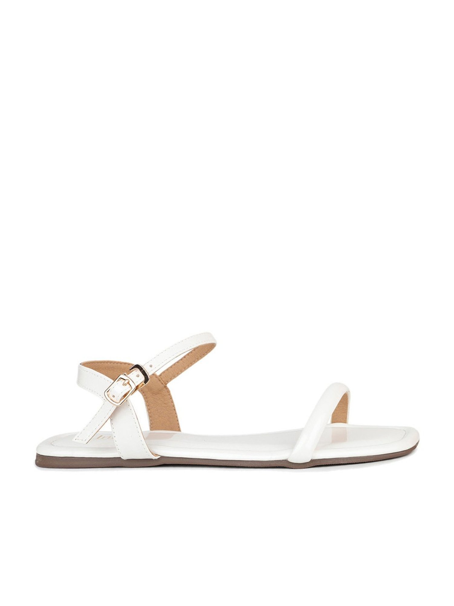 Buy White Flat Sandals for Women by The Label Life Online | Ajio.com