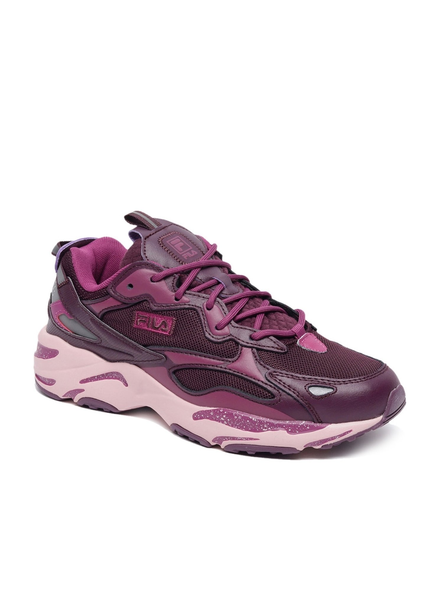 Fila ray trainers white heavenly pink clearance purple