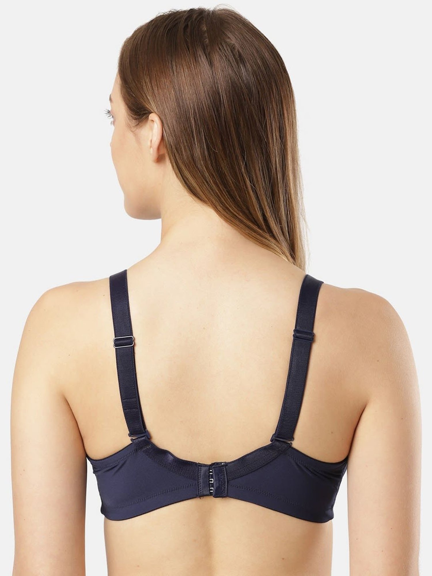 Buy Jockey 1819 Navy Padded Elastane Stretch Full Coverage T-Shirt Bra for  Women Online @ Tata CLiQ