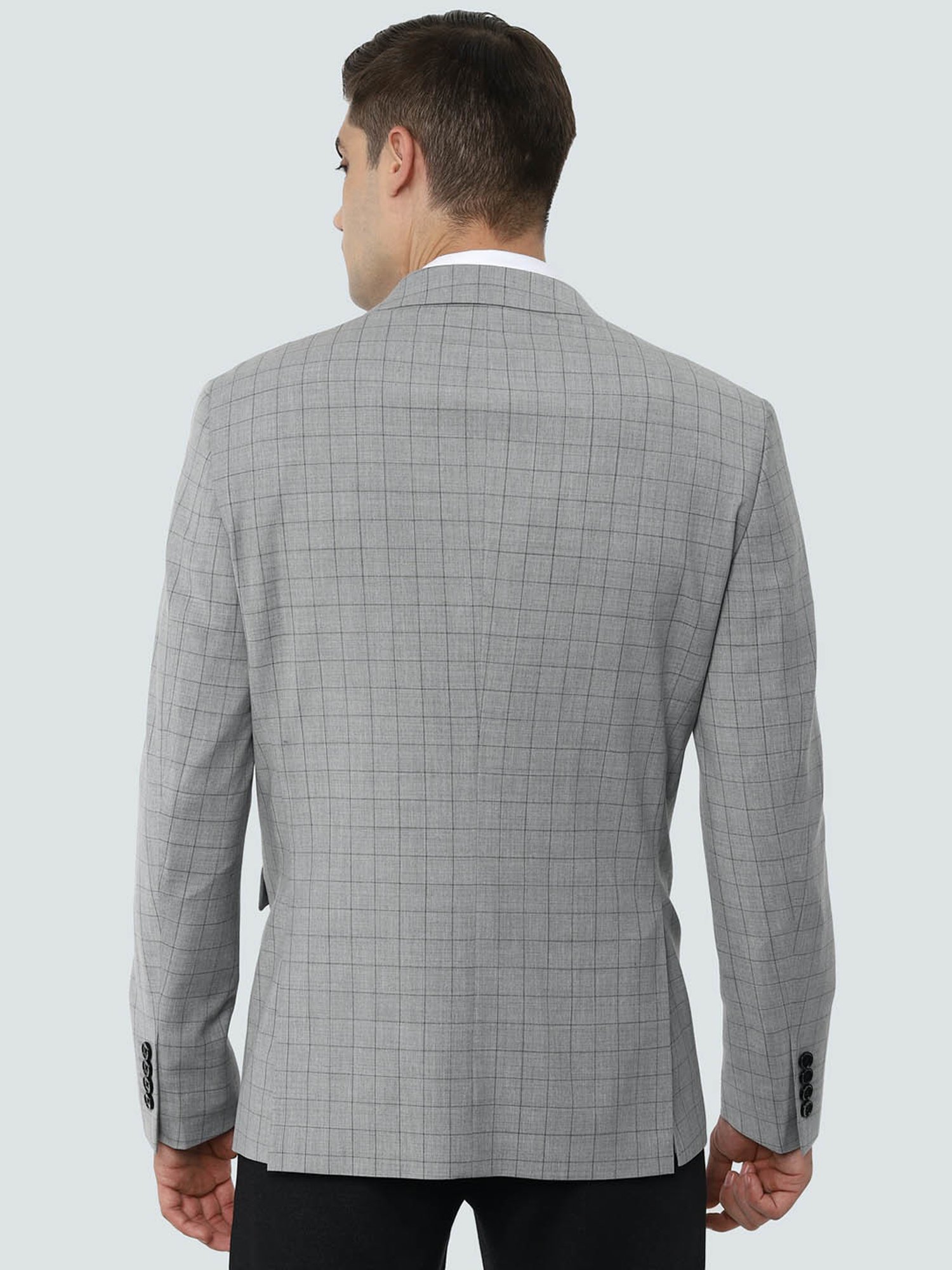 Buy Louis Philippe Grey Slim Fit Notch Lapel Check Blazer for Men's Online  @ Tata CLiQ