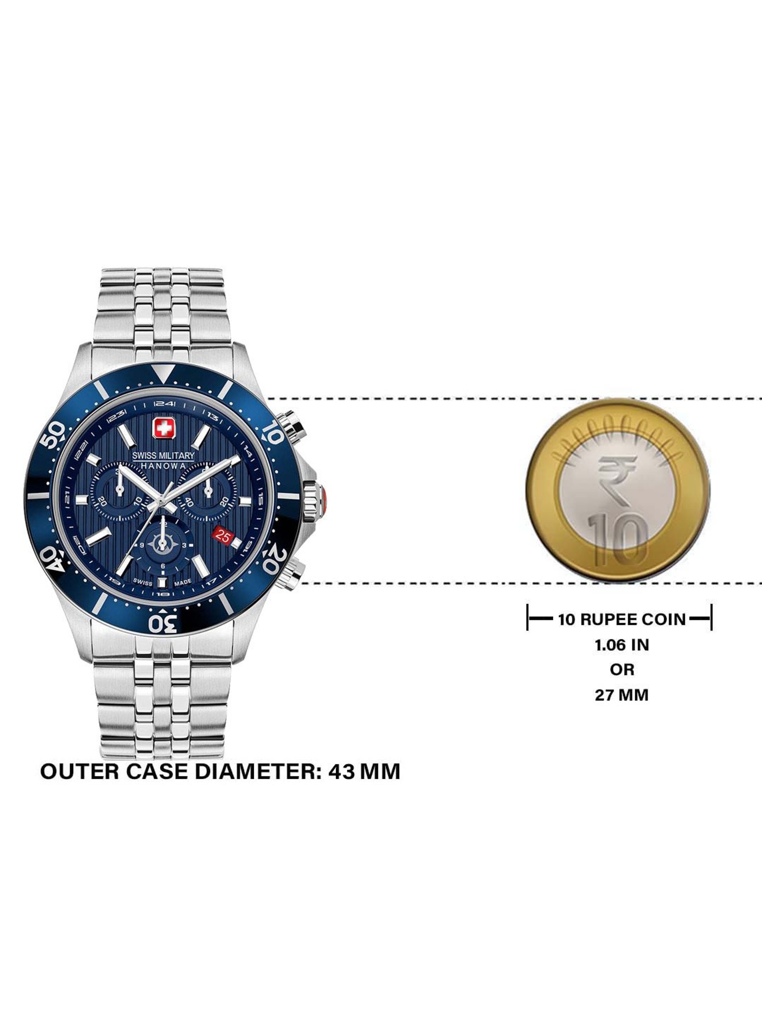 SMWGI2100703 CLiQ for @ Chrono Tata Military Buy Swiss Watch Hanowa at Best Analog Price Men