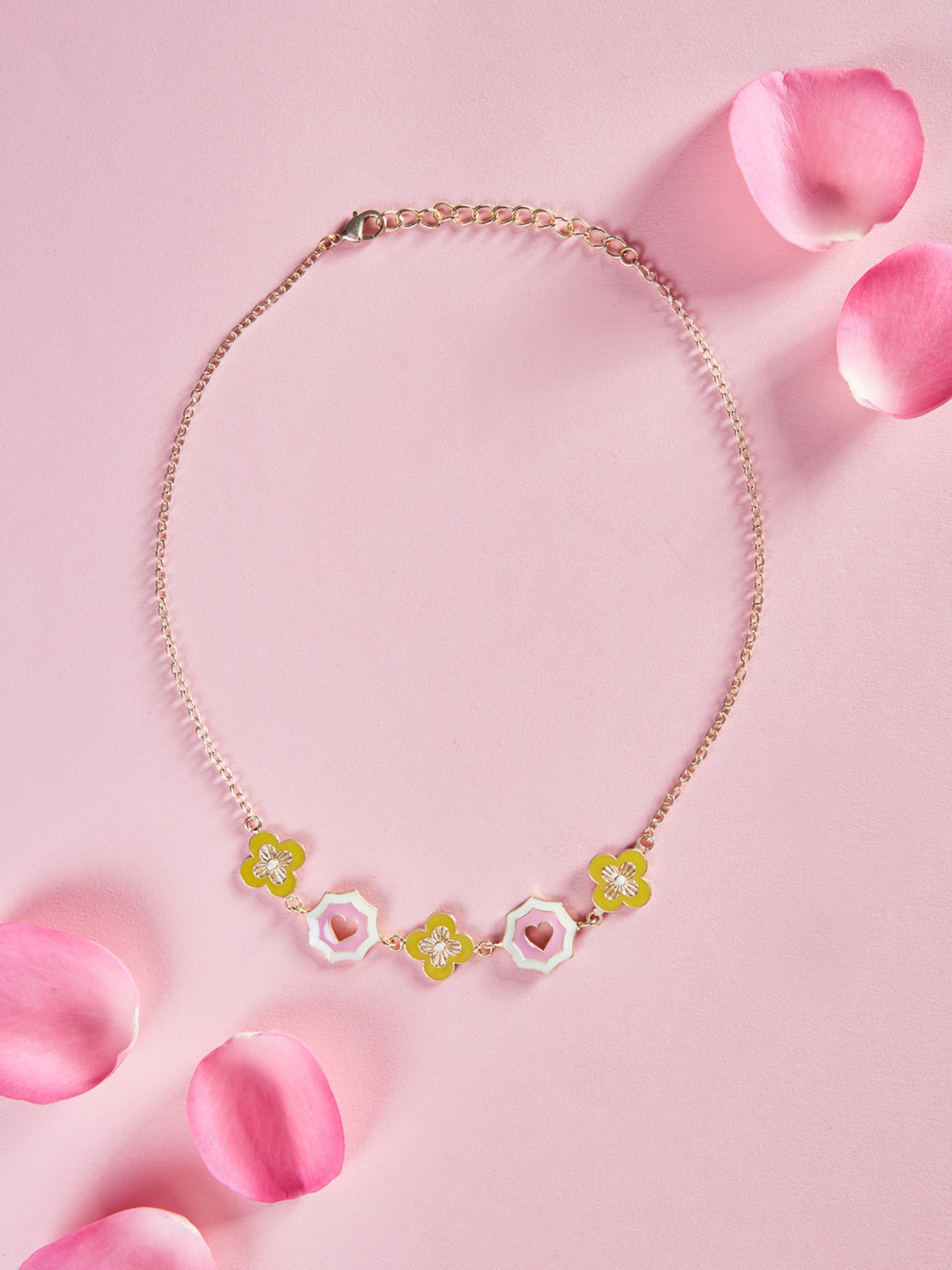 Pipa Bella Yellow Enamel Clover Leaf Charm Bracelet