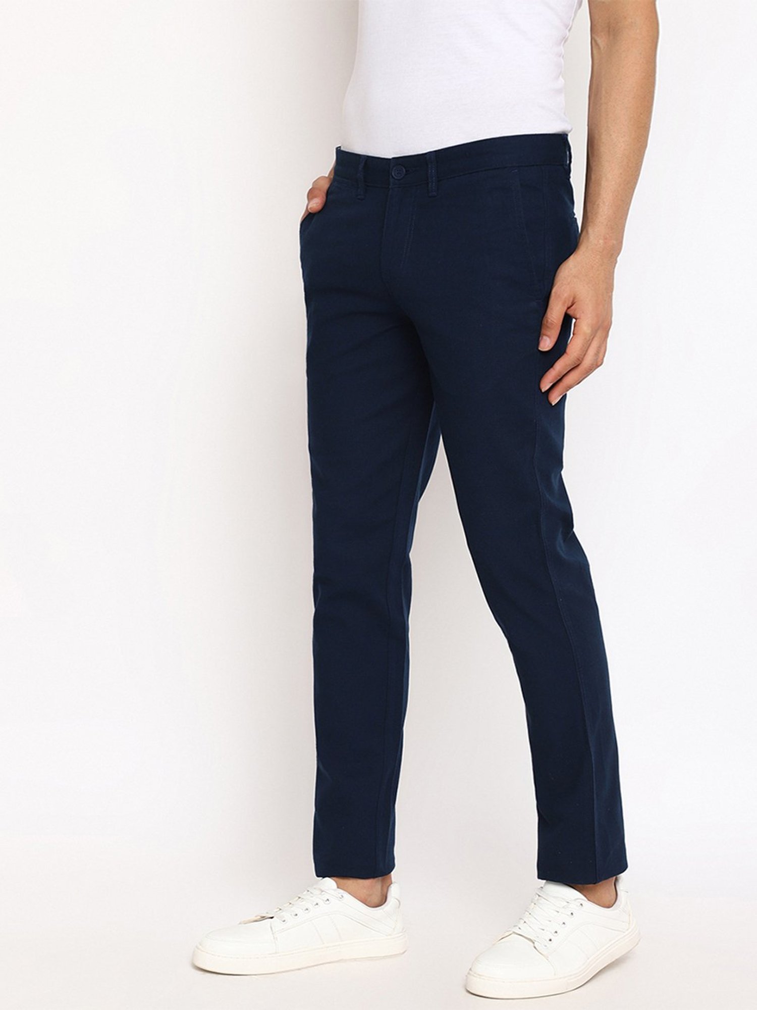 Buy CELIO Camel Mens Slim Fit Solid Trousers | Shoppers Stop