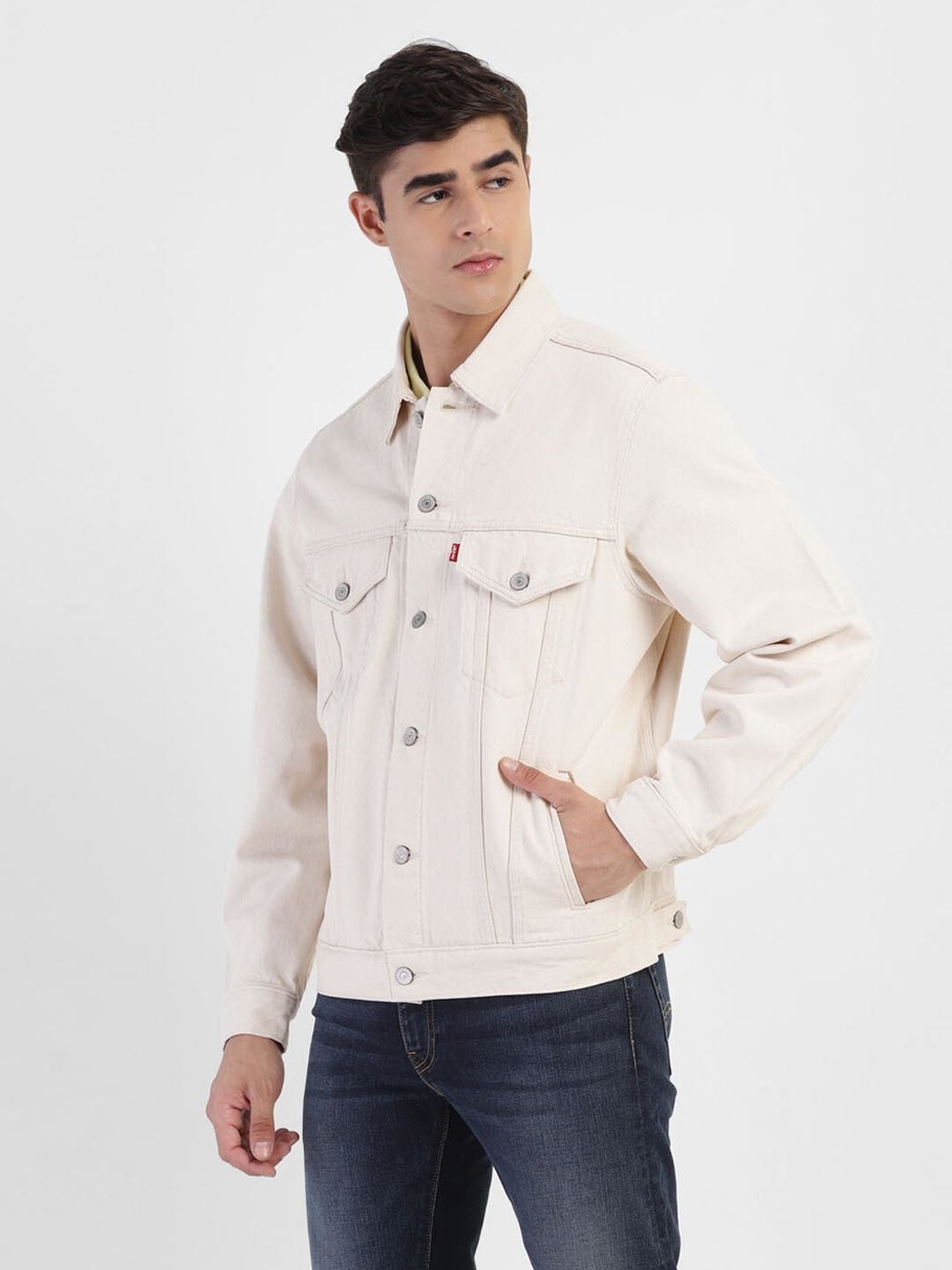 Levis beige hotsell denim jacket