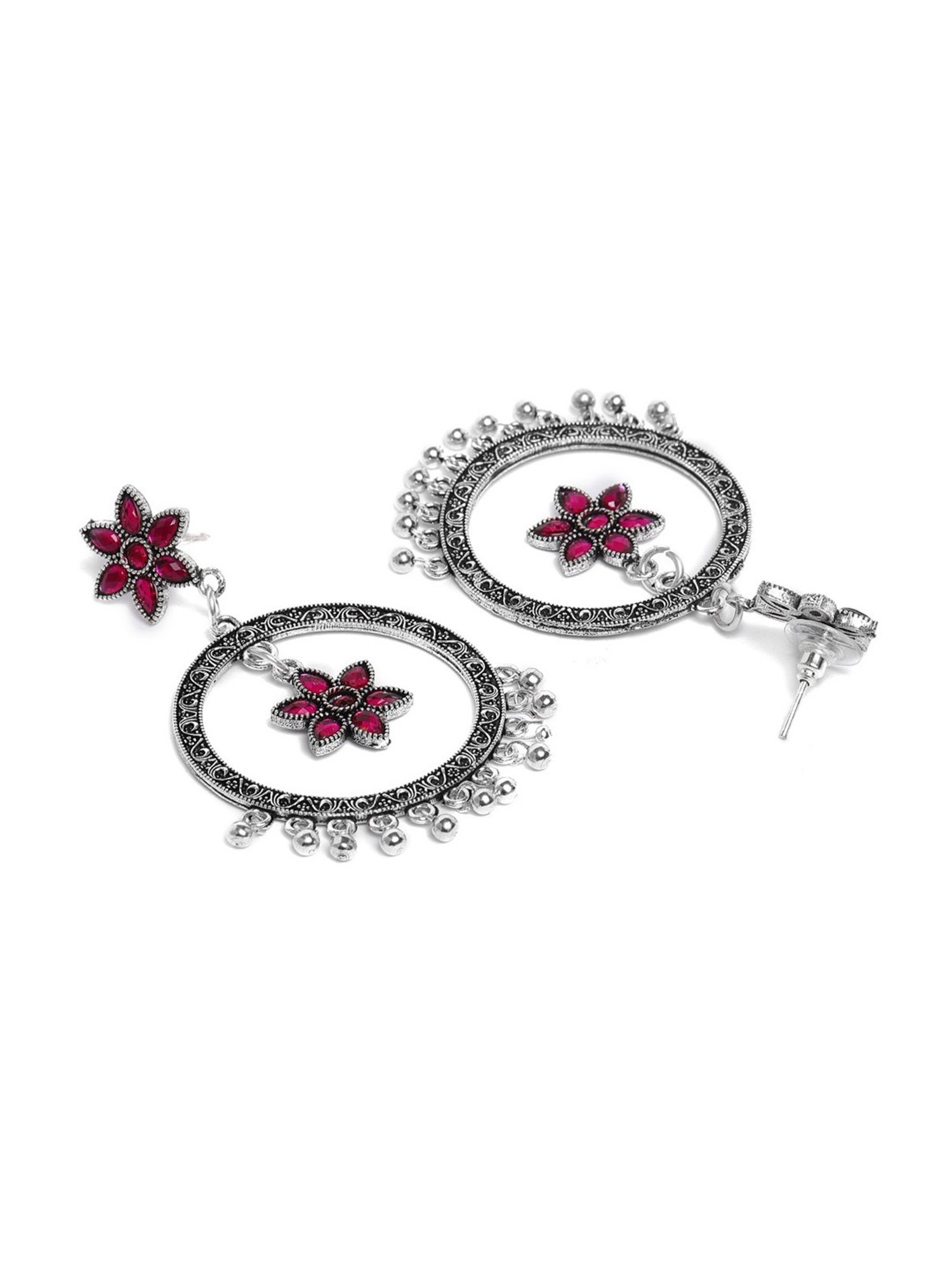 Buy Fida Fuchsia Stone Flower Fuchsia Pink Dangler Online At Best